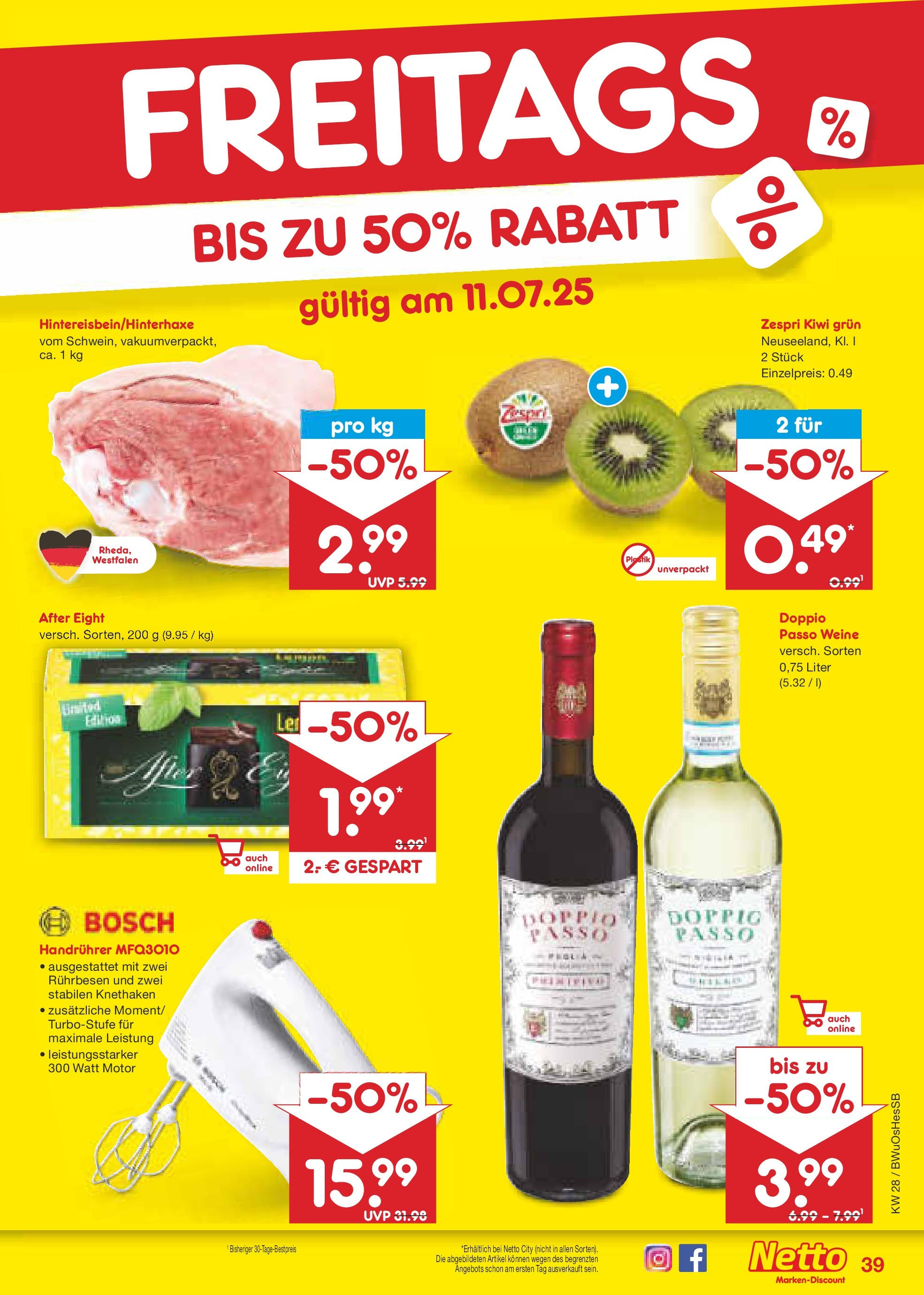 Netto Marken-Discount prospekt Osterode (ab 07.07.2025) » Angebote | Seite: 57 | Produkte: Bosch, Mixer, Rührbesen, Doppio Passo Netto Marken-Discount prospekt Osterode (ab 07.07.2025) » Angebote | Seite: 57 | Produkte: Bosch, Mixer, Rührbesen, Doppio Passo
