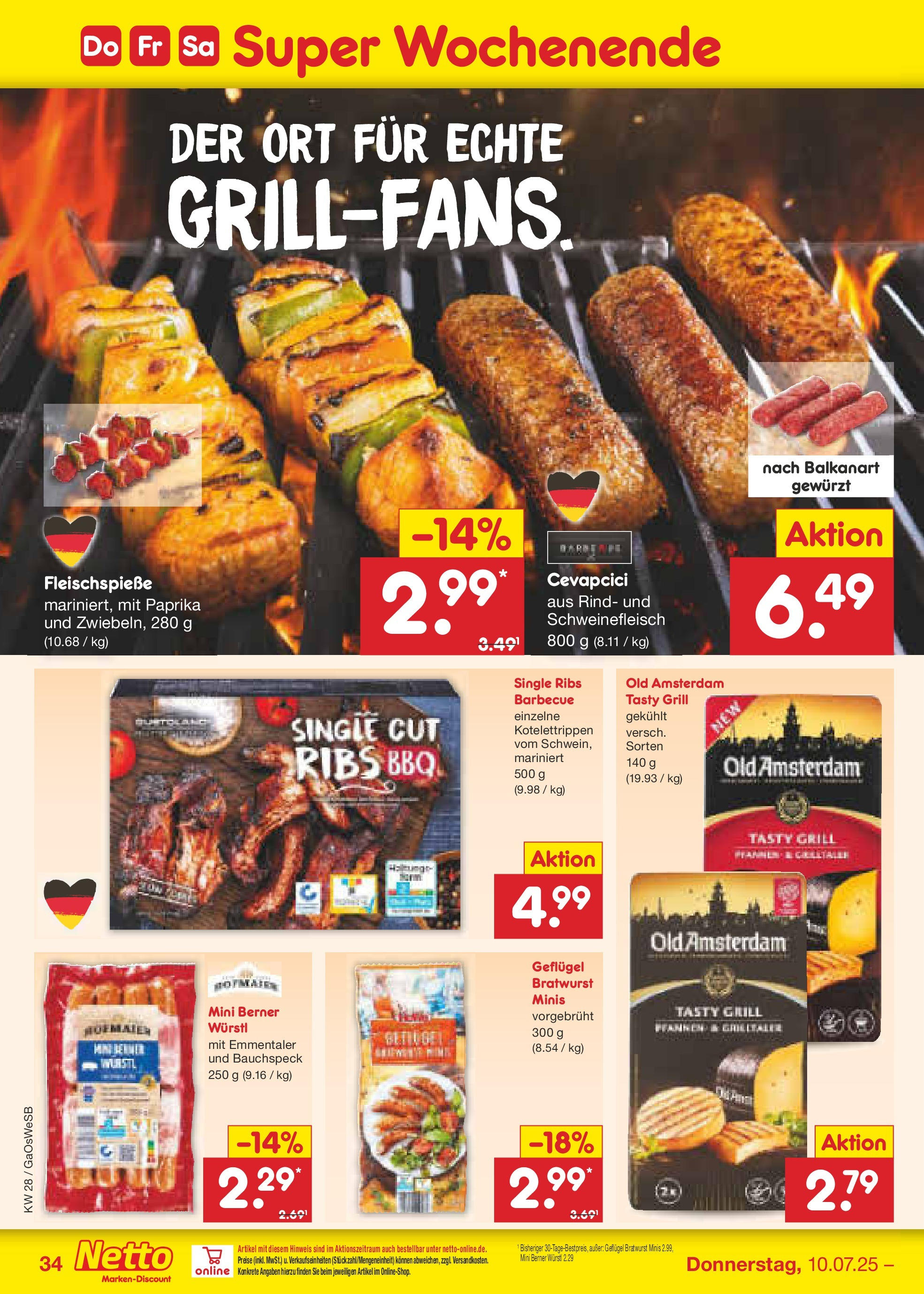 Netto Marken-Discount prospekt Moormerland (ab 07.07.2025) » Angebote | Seite: 50 | Produkte: Grill, Würstl, Cevapcici, Paprika Netto Marken-Discount prospekt Moormerland (ab 07.07.2025) » Angebote | Seite: 50 | Produkte: Grill, Würstl, Cevapcici, Paprika
