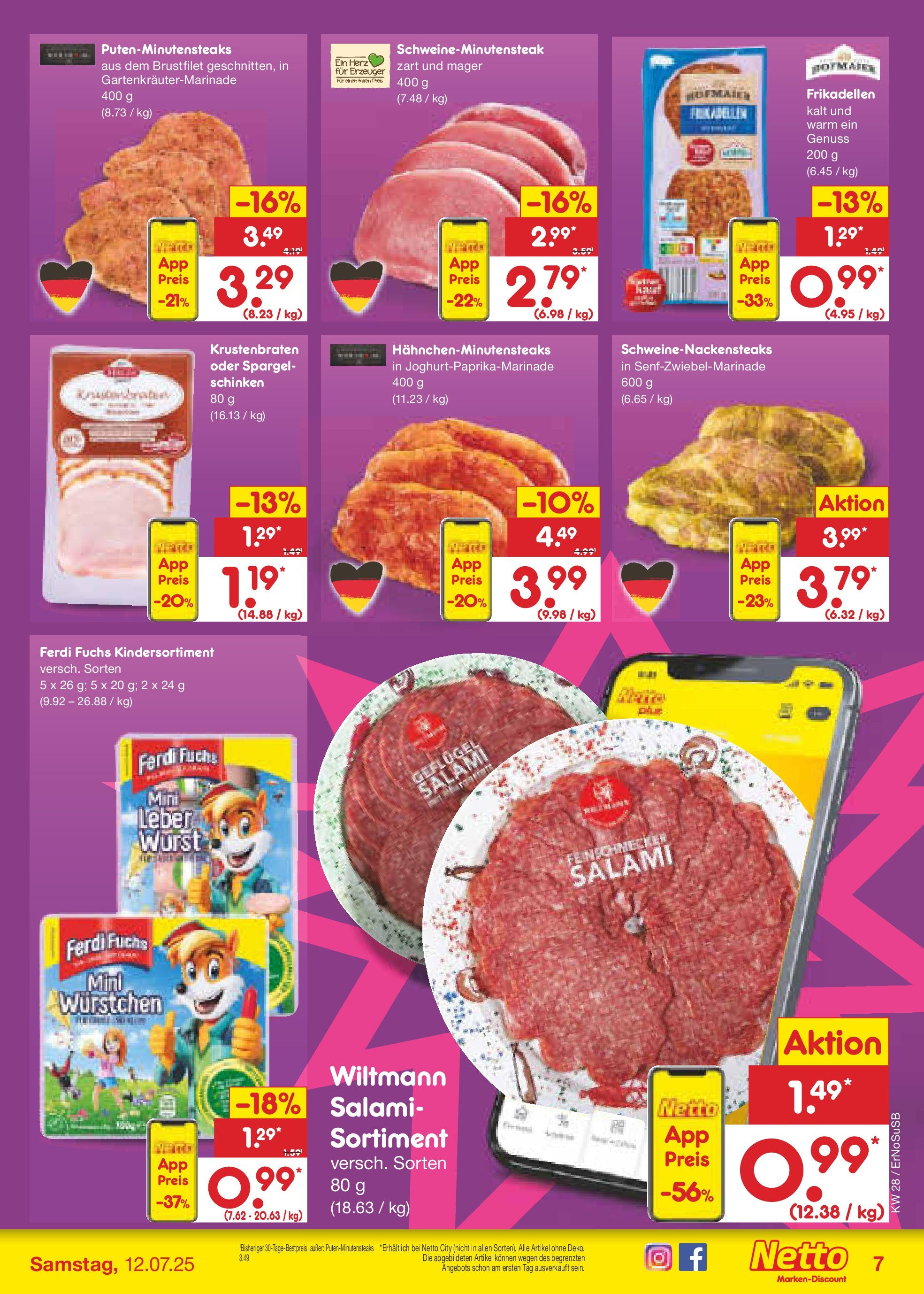 Netto Marken-Discount prospekt Nordhausen (ab 07.07.2025) » Angebote | Seite: 9 | Produkte: Krustenbraten, Spargel, Wurst, Schinken Netto Marken-Discount prospekt Nordhausen (ab 07.07.2025) » Angebote | Seite: 9 | Produkte: Krustenbraten, Spargel, Wurst, Schinken