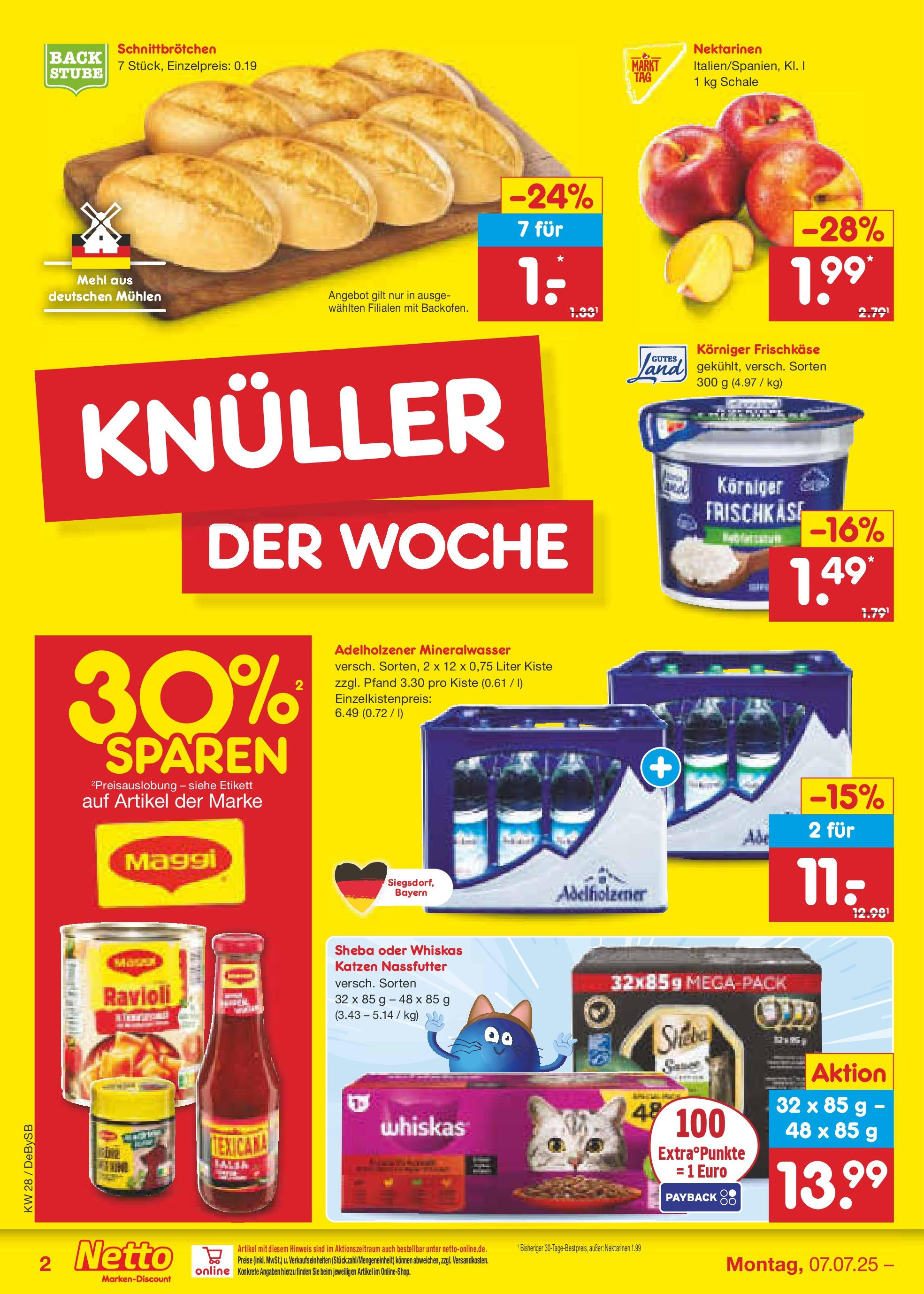 Netto Marken-Discount prospekt Thierhaupten (ab 07.07.2025) » Angebote | Seite: 2 | Produkte: Maggi, Adelholzener, Mineralwasser, Whiskas Netto Marken-Discount prospekt Thierhaupten (ab 07.07.2025) » Angebote | Seite: 2 | Produkte: Maggi, Adelholzener, Mineralwasser, Whiskas