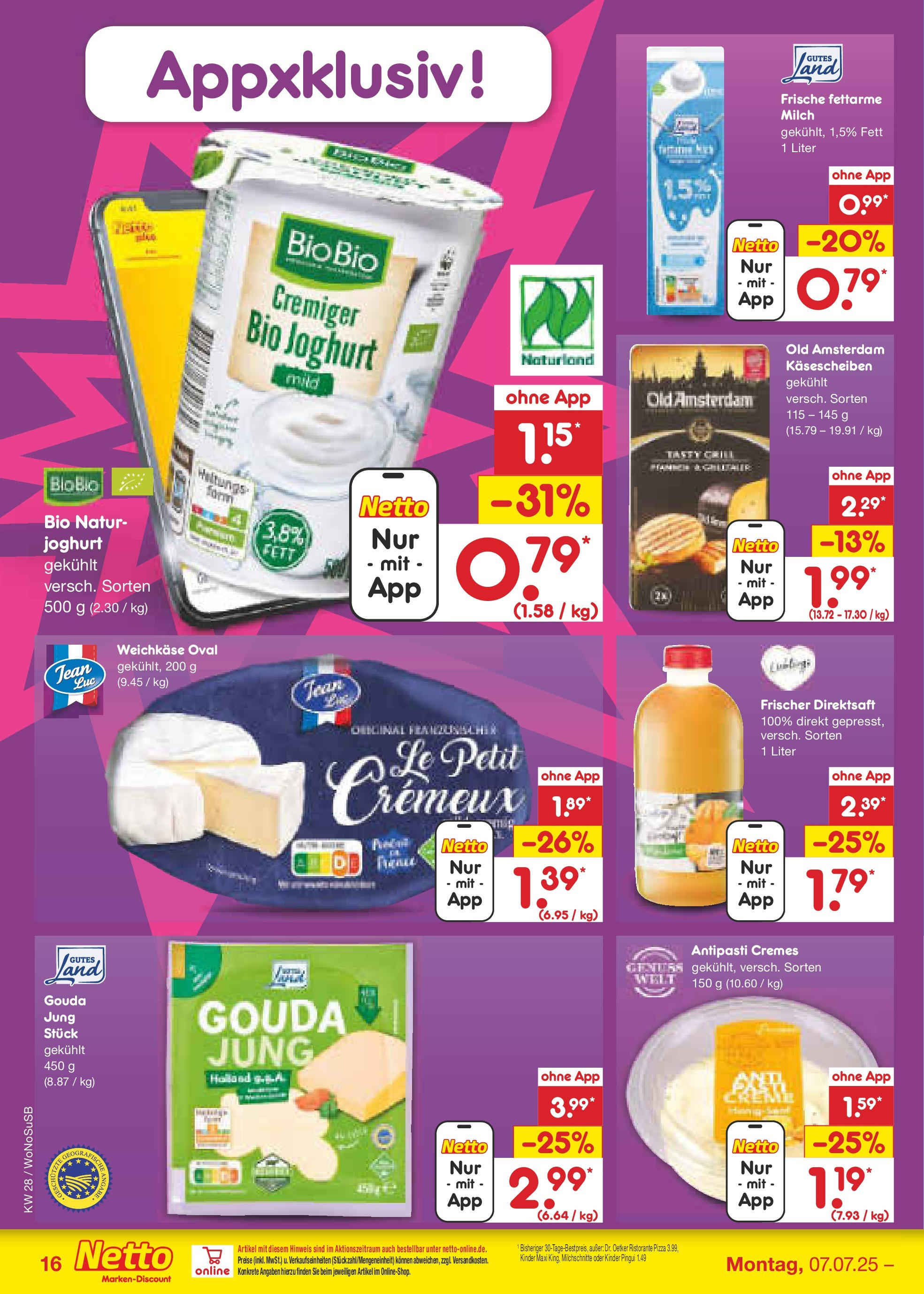 Netto Marken-Discount prospekt Lahnau	 (ab 06.07.2025) » Angebote | Seite: 18 | Produkte: Ristorante, Grill, Milch, Gouda