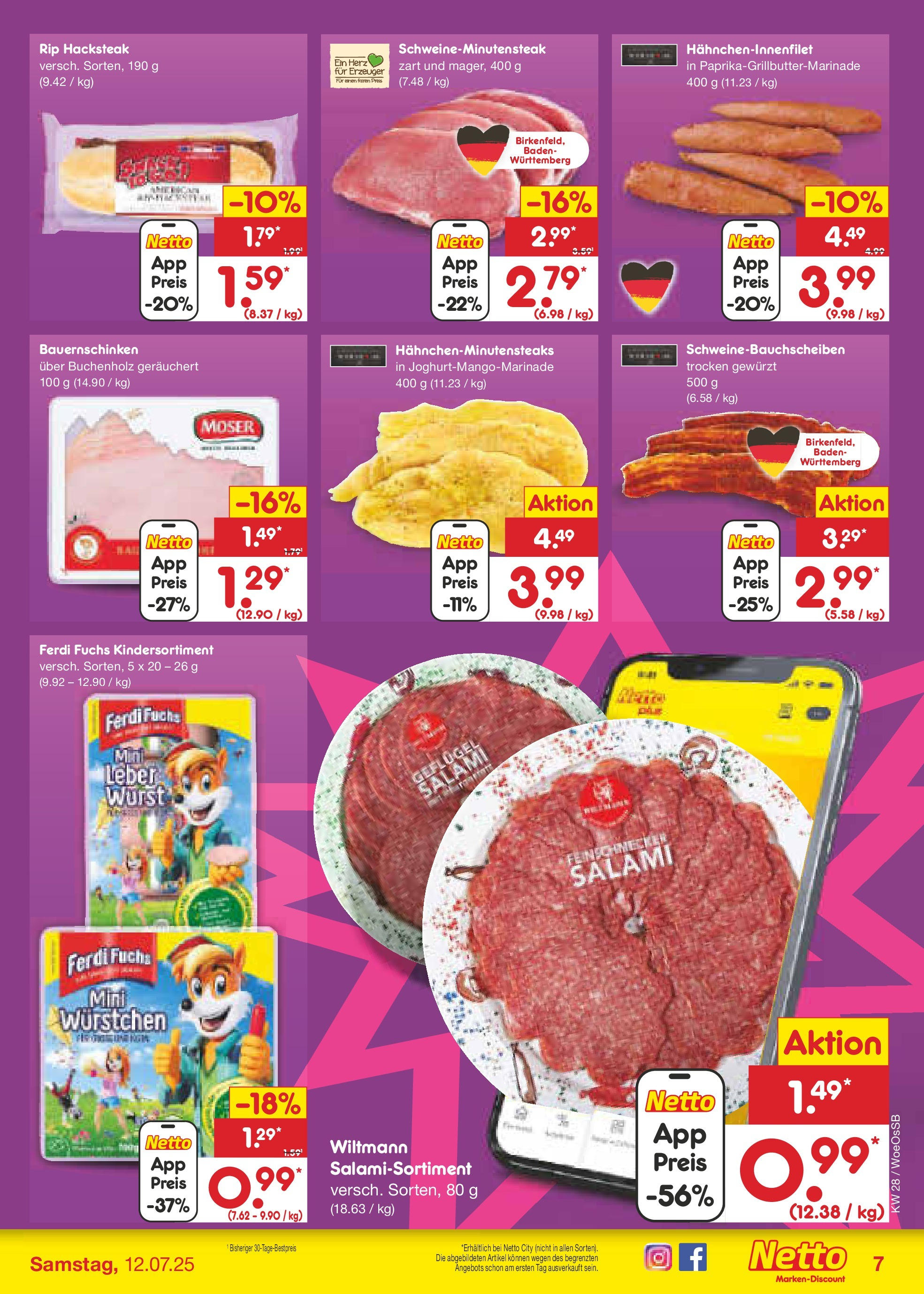 Netto Marken-Discount prospekt Gemmingen (ab 07.07.2025) » Angebote | Seite: 9 | Produkte: Wurst, Salami Netto Marken-Discount prospekt Gemmingen (ab 07.07.2025) » Angebote | Seite: 9 | Produkte: Wurst, Salami