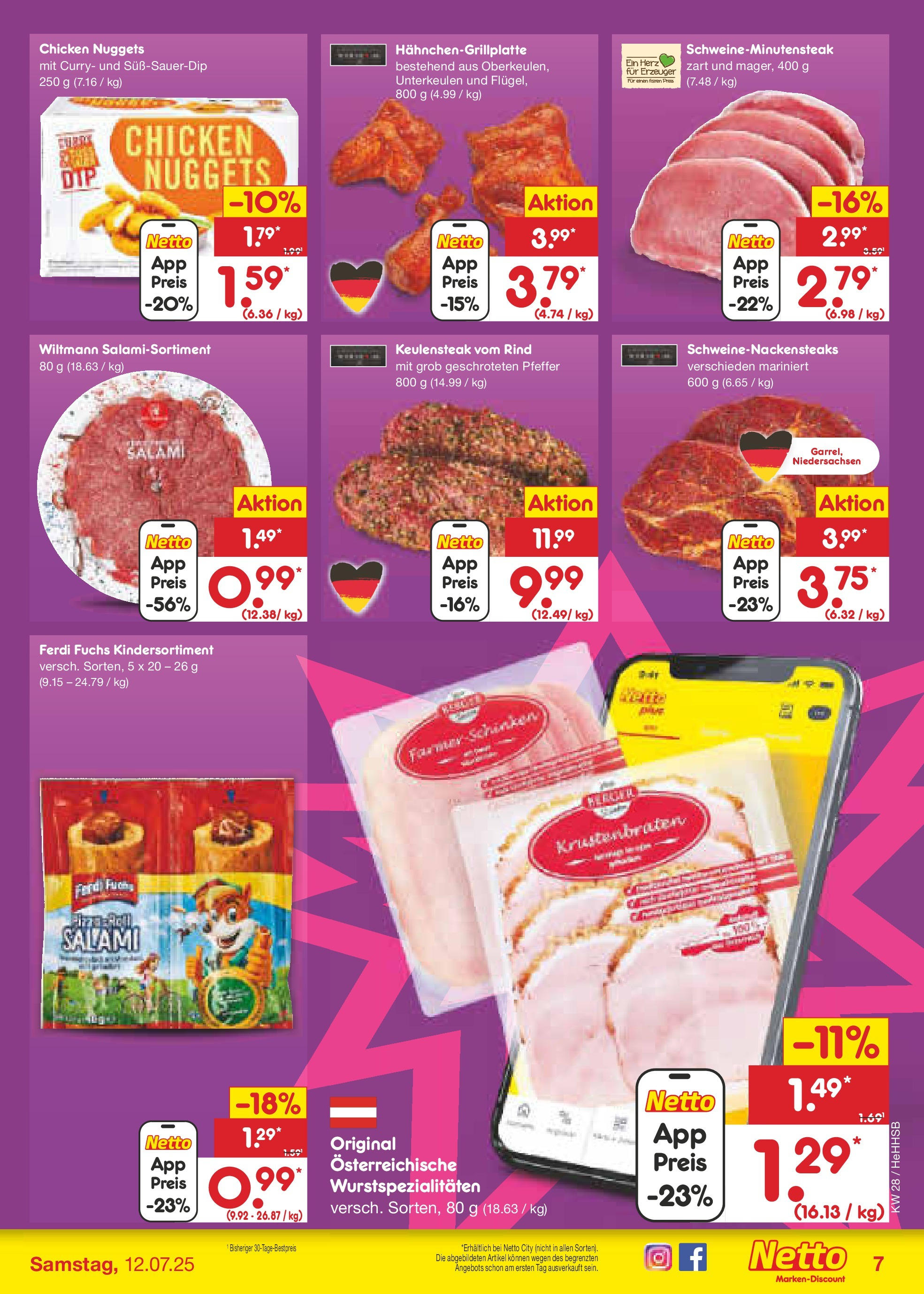Netto Marken-Discount prospekt Hamburg (ab 07.07.2025) » Angebote | Seite: 9 | Produkte: Krustenbraten, Pfeffer, Schinken, Steak Netto Marken-Discount prospekt Hamburg (ab 07.07.2025) » Angebote | Seite: 9 | Produkte: Krustenbraten, Pfeffer, Schinken, Steak