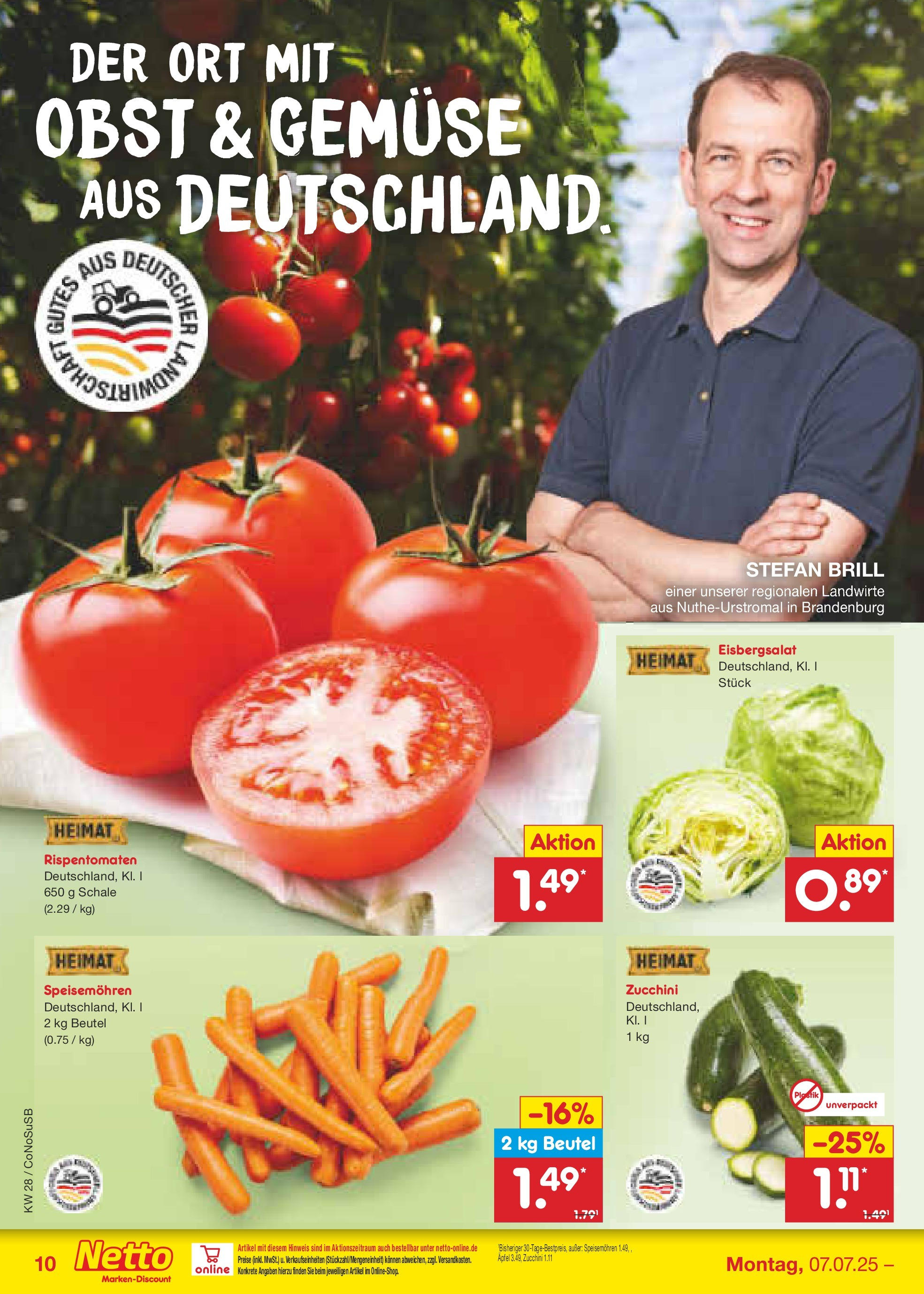 Netto Marken-Discount prospekt Kloster Lehnin (ab 07.07.2025) » Angebote | Seite: 12 | Produkte: Äpfel, Eisbergsalat, Gemüse, Obst Netto Marken-Discount prospekt Kloster Lehnin (ab 07.07.2025) » Angebote | Seite: 12 | Produkte: Äpfel, Eisbergsalat, Gemüse, Obst