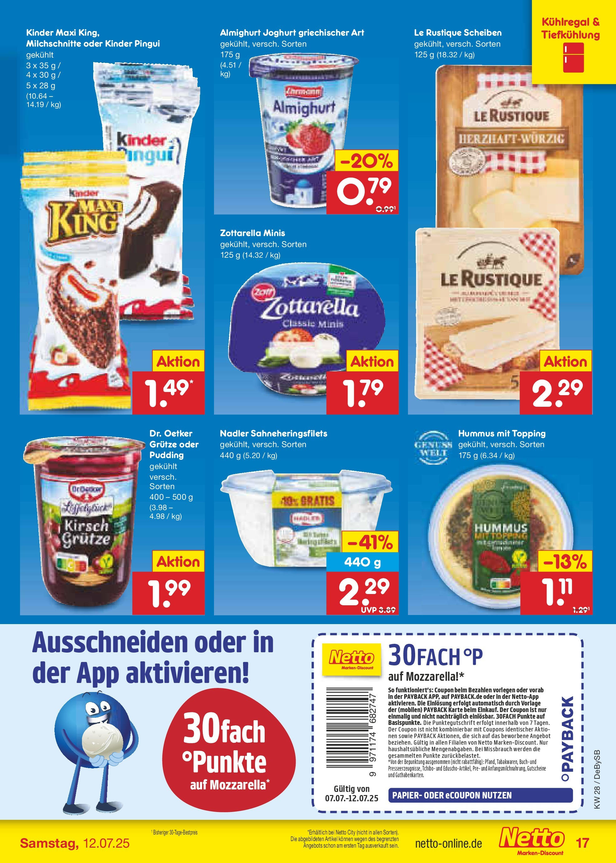Netto Marken-Discount prospekt Thierhaupten (ab 07.07.2025) » Angebote | Seite: 19 | Produkte: Joghurt, Mozzarella, Pudding Netto Marken-Discount prospekt Thierhaupten (ab 07.07.2025) » Angebote | Seite: 19 | Produkte: Joghurt, Mozzarella, Pudding