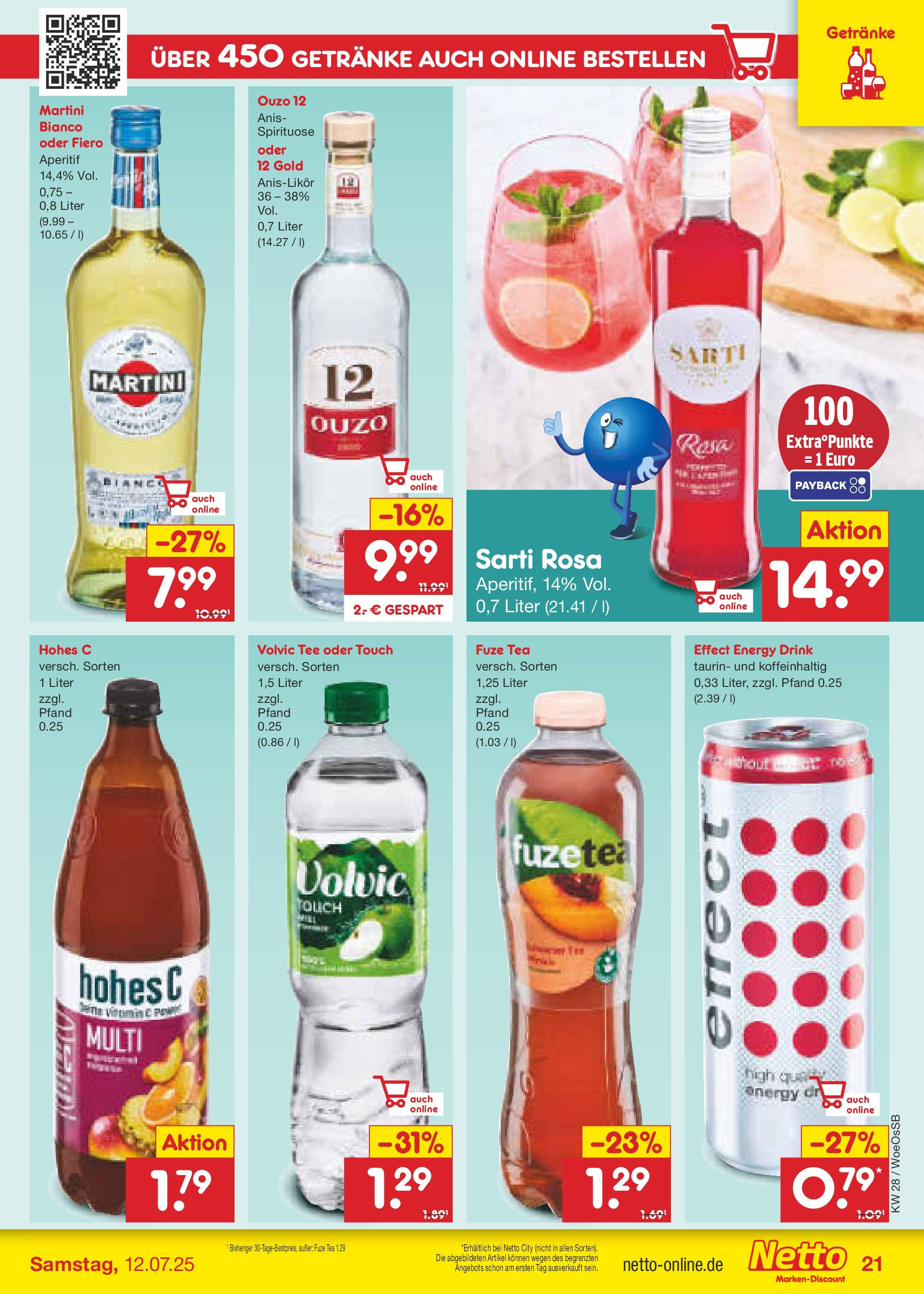 Netto Marken-Discount prospekt Gemmingen (ab 07.07.2025) » Angebote | Seite: 31 | Produkte: Martini, Fuze tea, Hohes c, Tee Netto Marken-Discount prospekt Gemmingen (ab 07.07.2025) » Angebote | Seite: 31 | Produkte: Martini, Fuze tea, Hohes c, Tee