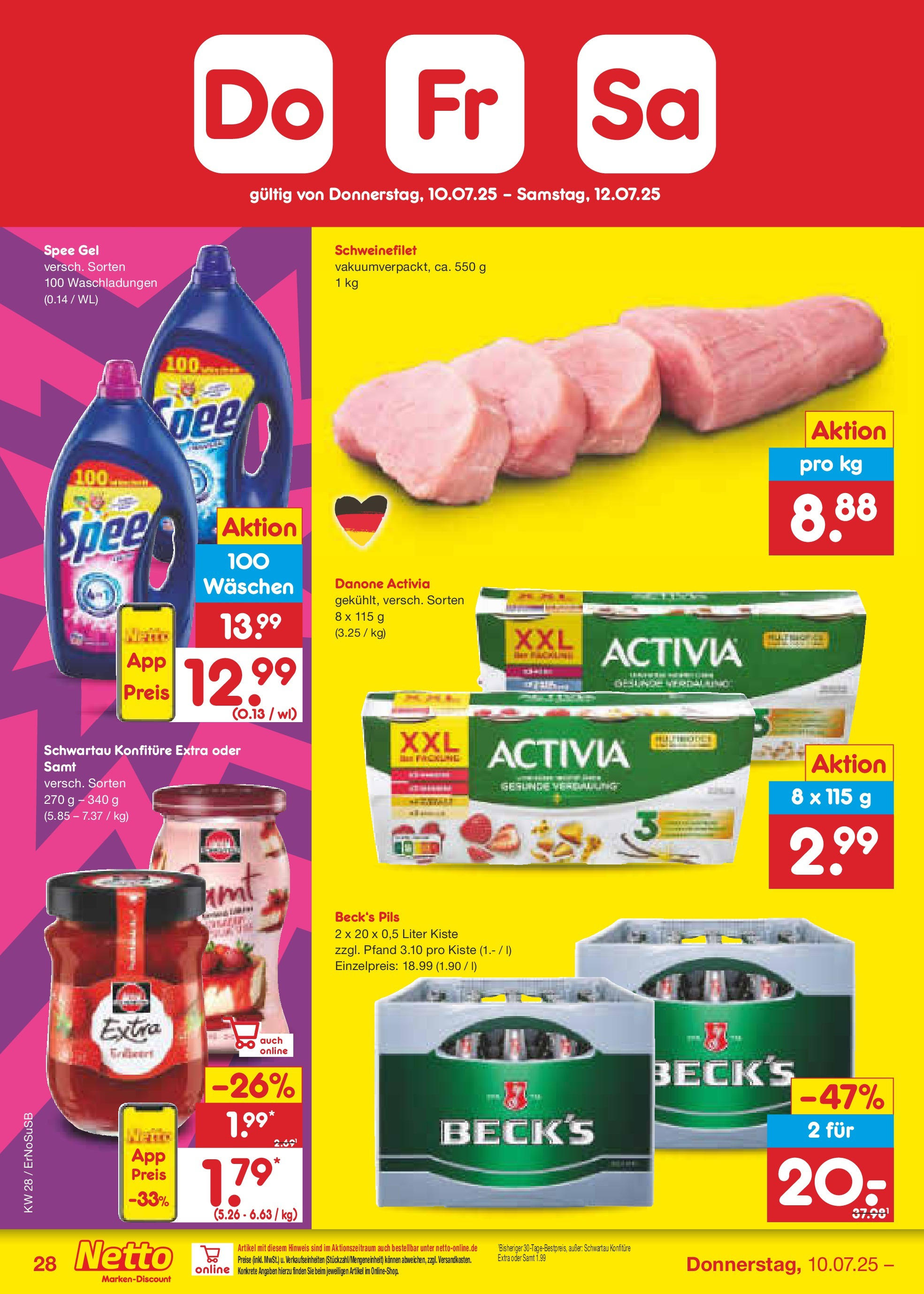 Netto Marken-Discount prospekt Nordhausen (ab 07.07.2025) » Angebote | Seite: 50 | Produkte: Activia, Danone activia, Pils, Spee Netto Marken-Discount prospekt Nordhausen (ab 07.07.2025) » Angebote | Seite: 50 | Produkte: Activia, Danone activia, Pils, Spee