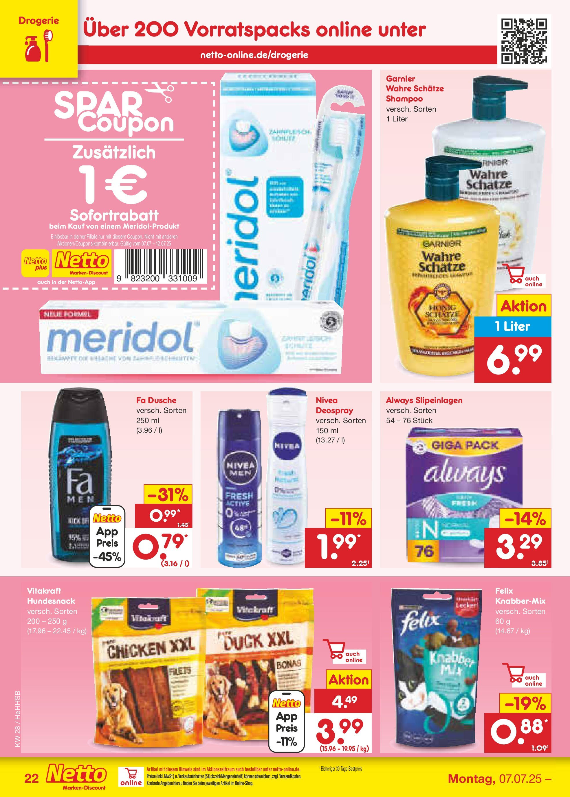 Netto Marken-Discount prospekt Hamburg (ab 07.07.2025) » Angebote | Seite: 34 | Produkte: Dusche, Shampoo, Shower Gel, Deospray Netto Marken-Discount prospekt Hamburg (ab 07.07.2025) » Angebote | Seite: 34 | Produkte: Dusche, Shampoo, Shower Gel, Deospray