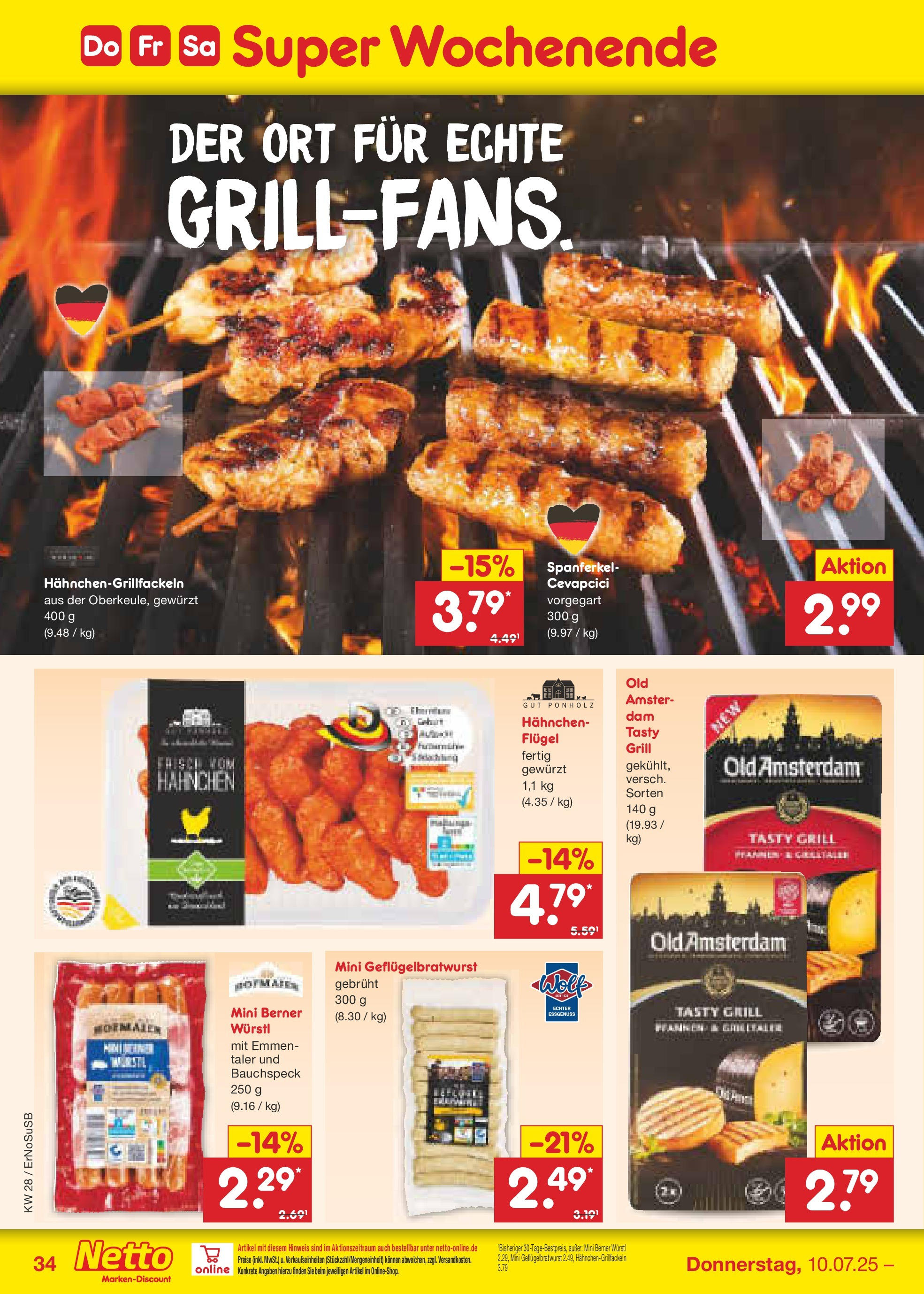 Netto Marken-Discount prospekt Nordhausen (ab 07.07.2025) » Angebote | Seite: 56 | Produkte: Grill, Hahnchen, Würstl, Cevapcici Netto Marken-Discount prospekt Nordhausen (ab 07.07.2025) » Angebote | Seite: 56 | Produkte: Grill, Hahnchen, Würstl, Cevapcici