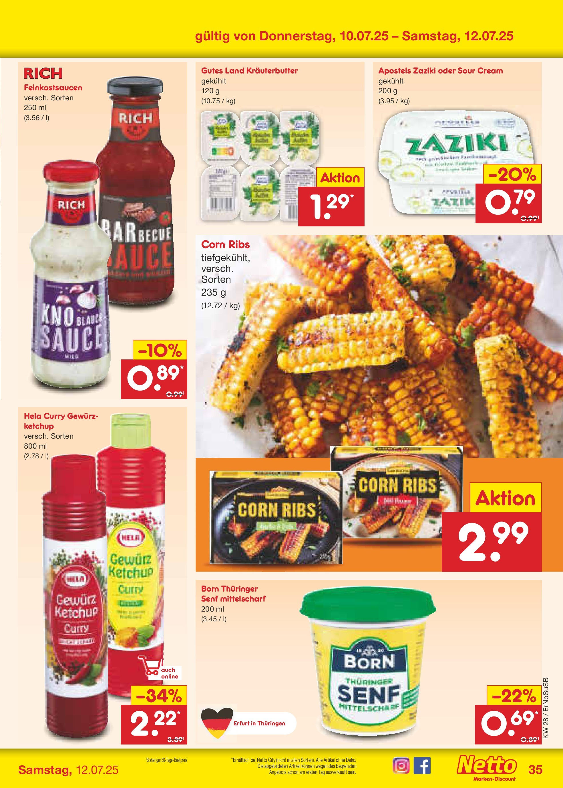 Netto Marken-Discount prospekt Nordhausen (ab 07.07.2025) » Angebote | Seite: 57 | Produkte: Butter, Kräuterbutter, Ketchup Netto Marken-Discount prospekt Nordhausen (ab 07.07.2025) » Angebote | Seite: 57 | Produkte: Butter, Kräuterbutter, Ketchup