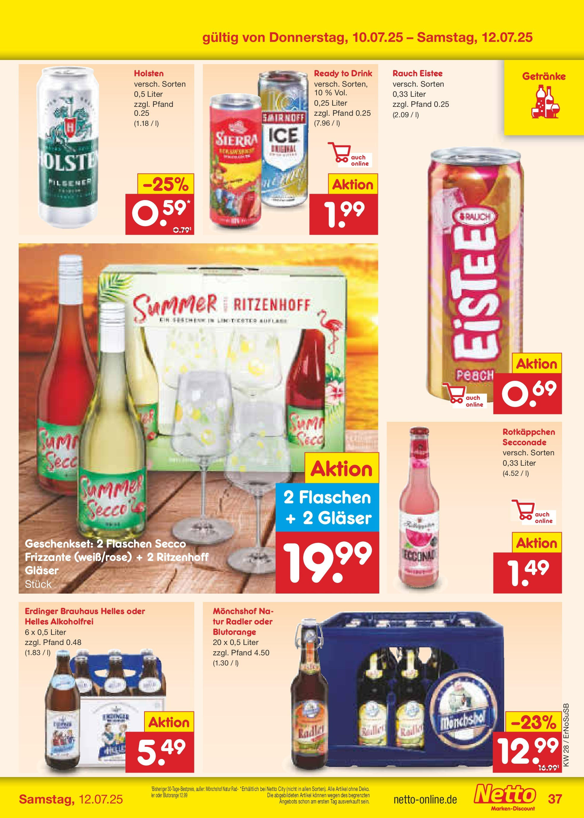 Netto Marken-Discount prospekt Nordhausen (ab 07.07.2025) » Angebote | Seite: 59 | Produkte: Holsten, Radler, Smirnoff, Rotkäppchen Netto Marken-Discount prospekt Nordhausen (ab 07.07.2025) » Angebote | Seite: 59 | Produkte: Holsten, Radler, Smirnoff, Rotkäppchen