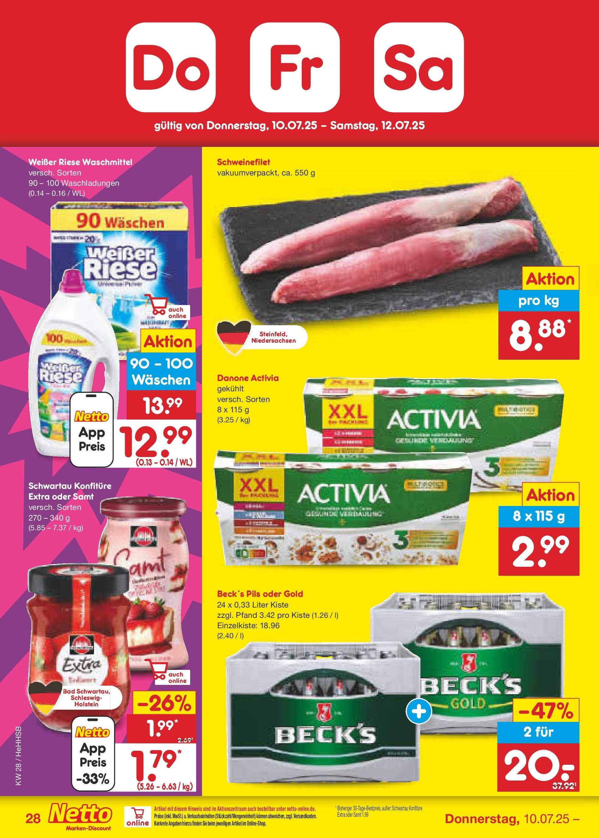 Netto Marken-Discount prospekt Hamburg (ab 07.07.2025) » Angebote | Seite: 44 | Produkte: Activia, Danone activia, Bad, Waschmittel Netto Marken-Discount prospekt Hamburg (ab 07.07.2025) » Angebote | Seite: 44 | Produkte: Activia, Danone activia, Bad, Waschmittel