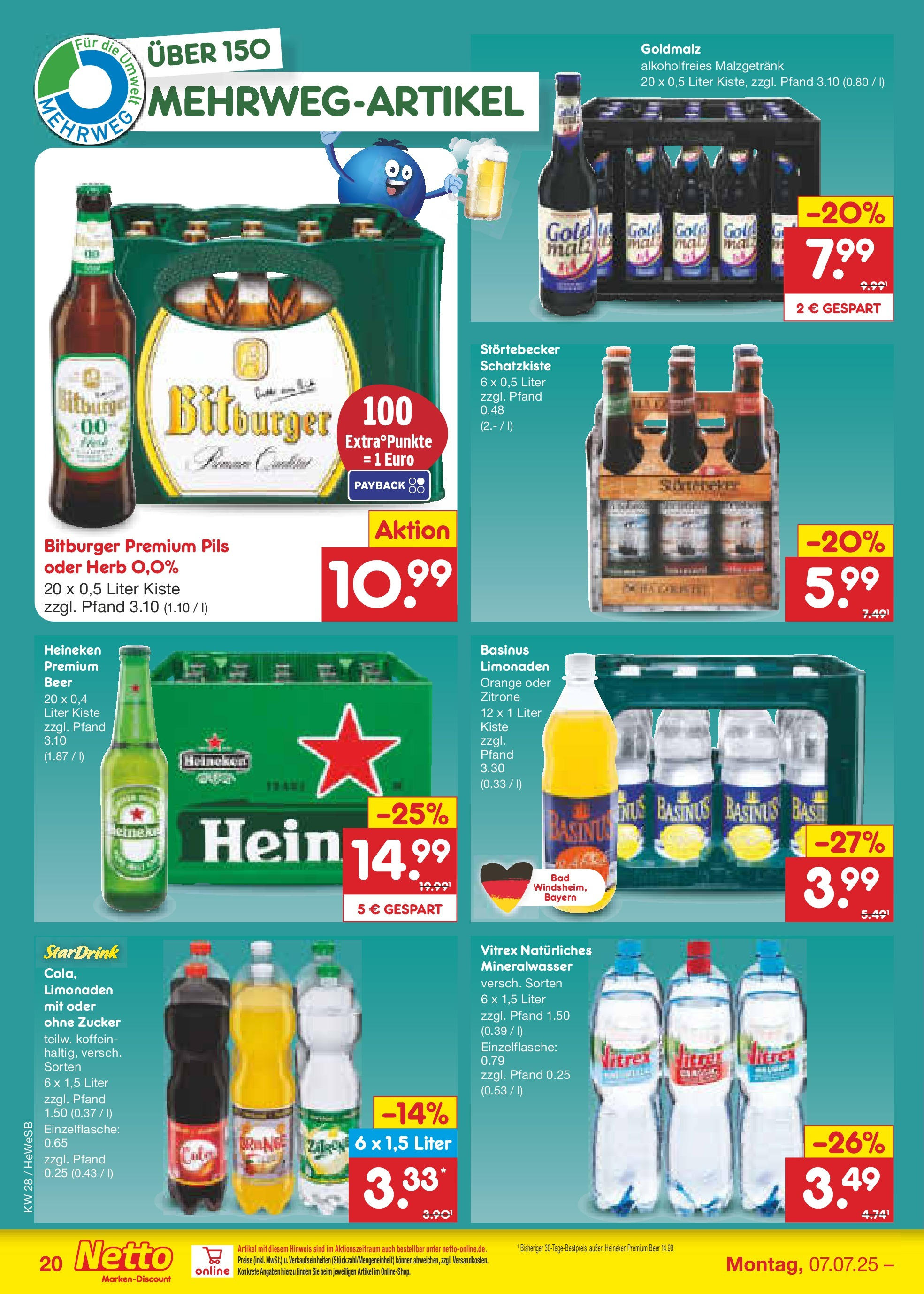Netto Marken-Discount prospekt Brietlingen (ab 07.07.2025) » Angebote | Seite: 30 | Produkte: Pils, Heineken, Zucker, Zitrone Netto Marken-Discount prospekt Brietlingen (ab 07.07.2025) » Angebote | Seite: 30 | Produkte: Pils, Heineken, Zucker, Zitrone