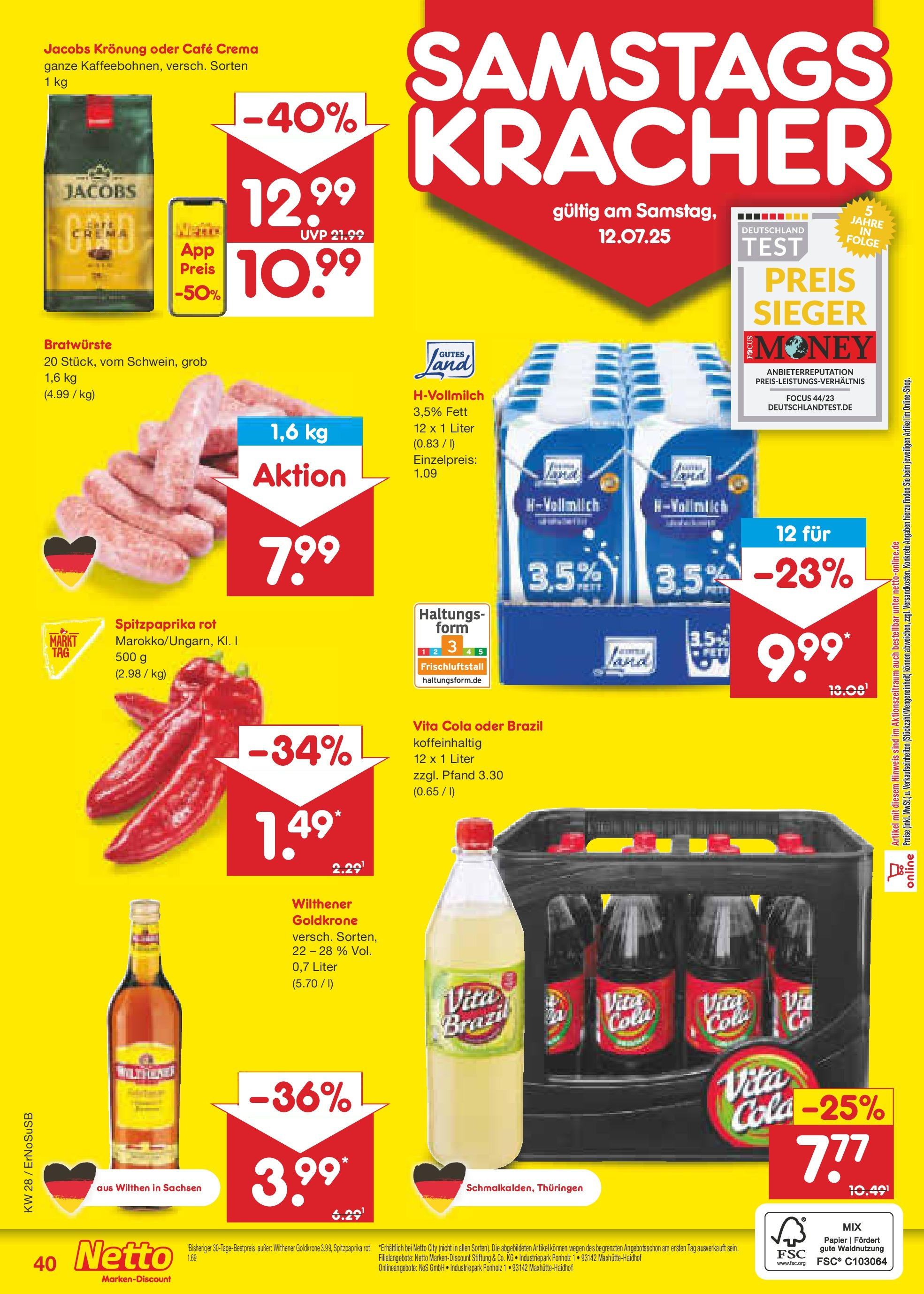 Netto Marken-Discount prospekt Nordhausen (ab 07.07.2025) » Angebote | Seite: 64 | Produkte: Cola, Wilthener, Vita cola Netto Marken-Discount prospekt Nordhausen (ab 07.07.2025) » Angebote | Seite: 64 | Produkte: Cola, Wilthener, Vita cola