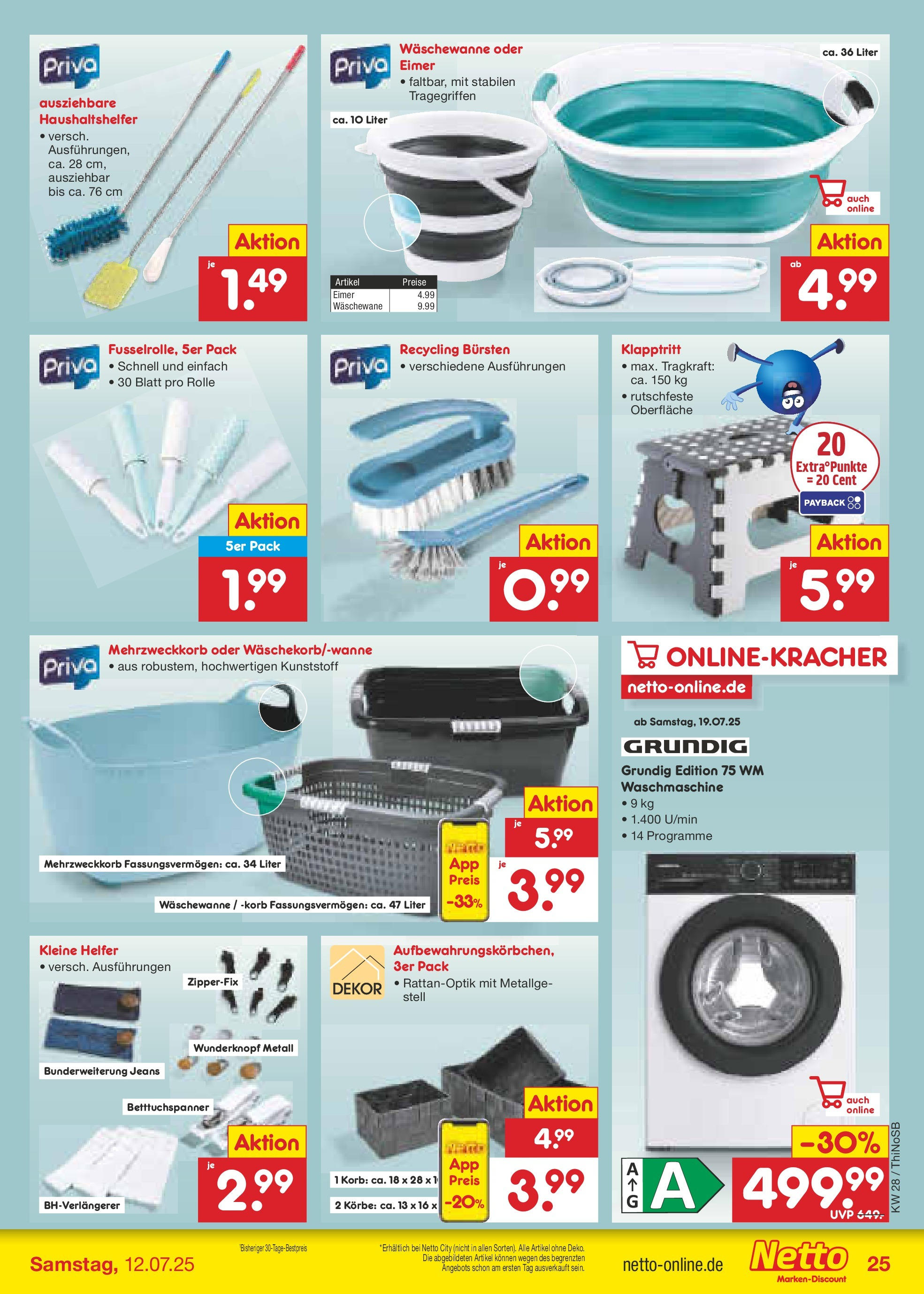 Netto Marken-Discount prospekt Spremberg (ab 07.07.2025) » Angebote | Seite: 39 | Produkte: Korb, Waschmaschine, Jeans Netto Marken-Discount prospekt Spremberg (ab 07.07.2025) » Angebote | Seite: 39 | Produkte: Korb, Waschmaschine, Jeans