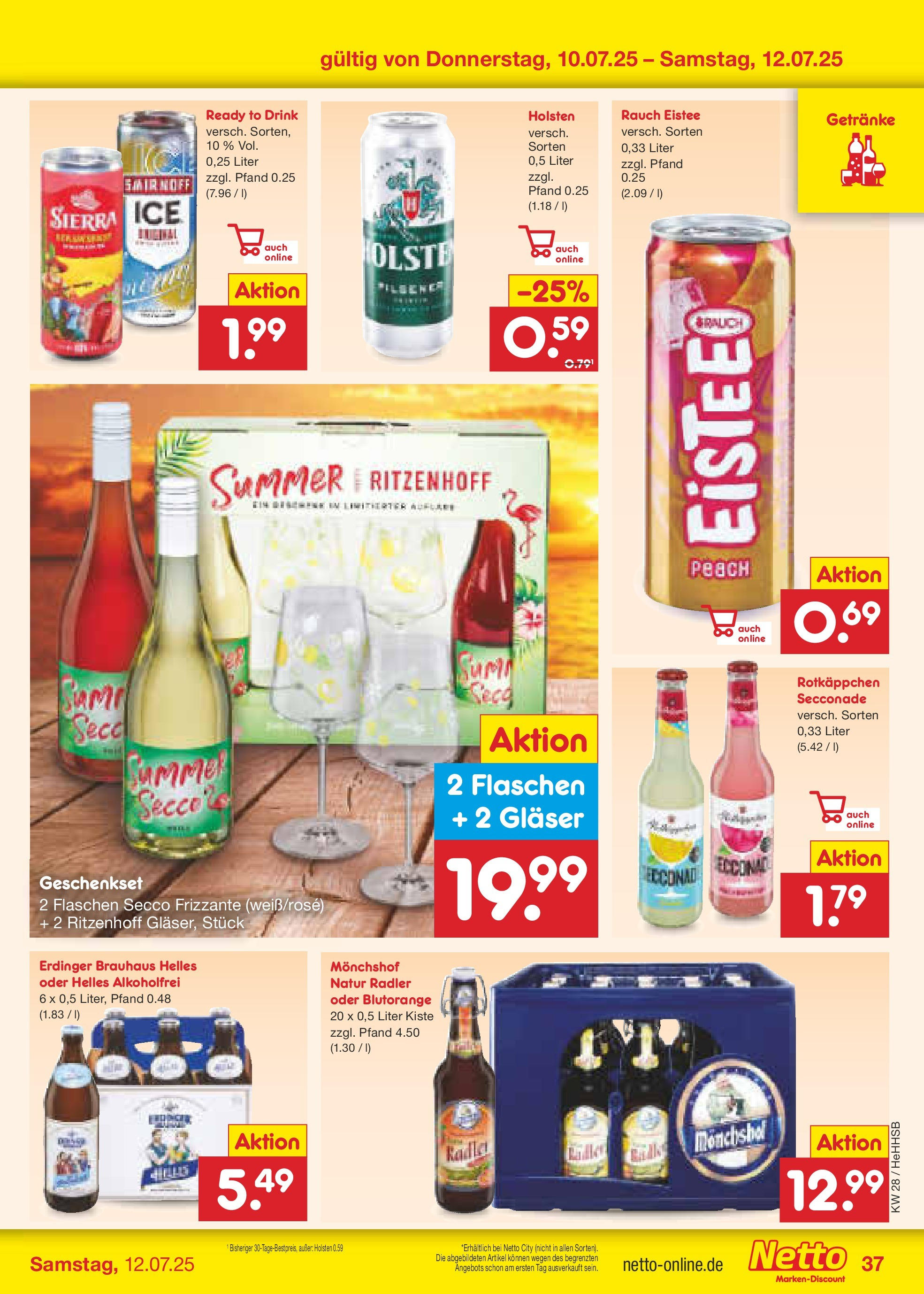 Netto Marken-Discount prospekt Hamburg (ab 07.07.2025) » Angebote | Seite: 53 | Produkte: Monchshof, Erdinger, Holsten, Smirnoff Netto Marken-Discount prospekt Hamburg (ab 07.07.2025) » Angebote | Seite: 53 | Produkte: Monchshof, Erdinger, Holsten, Smirnoff