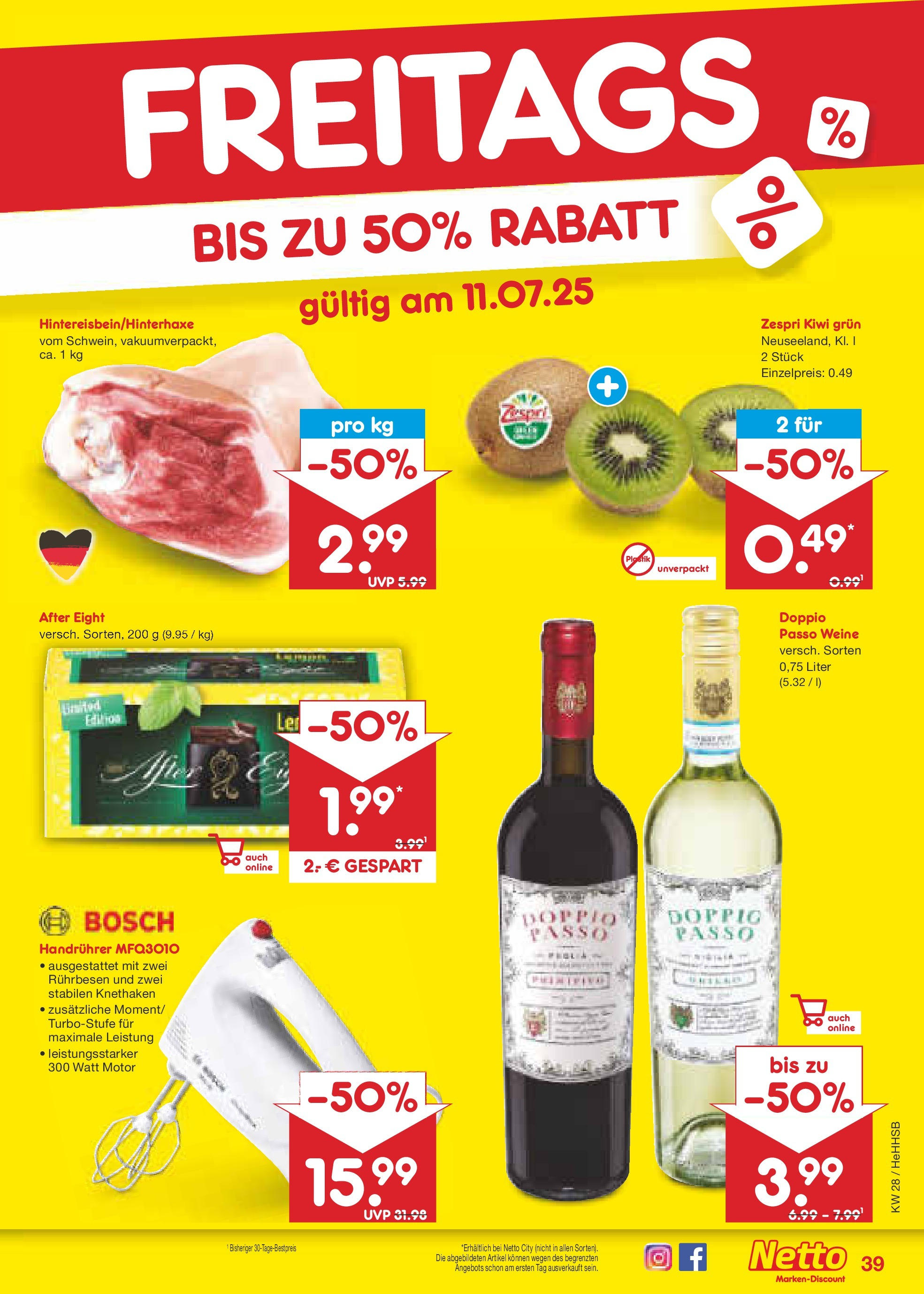 Netto Marken-Discount prospekt Hamburg (ab 07.07.2025) » Angebote | Seite: 57 | Produkte: Bosch, Rührbesen, Doppio Passo, Kiwi Netto Marken-Discount prospekt Hamburg (ab 07.07.2025) » Angebote | Seite: 57 | Produkte: Bosch, Rührbesen, Doppio Passo, Kiwi
