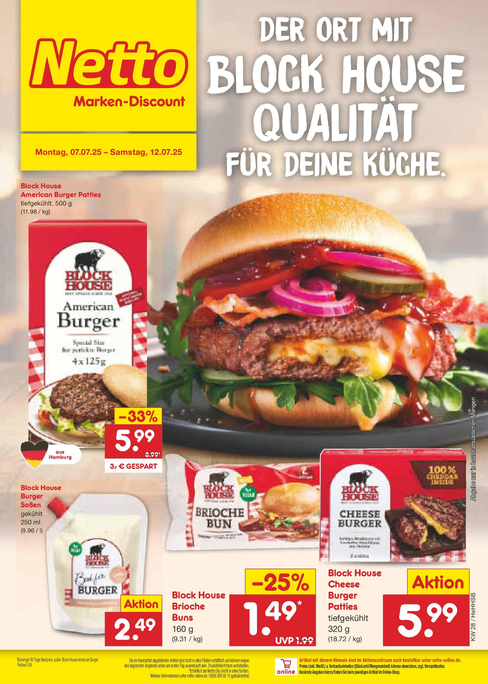 Netto Marken-Discount prospekt Hamburg (ab 07.07.2025) » Angebote | Seite: 59 | Produkte: Burger Netto Marken-Discount prospekt Hamburg (ab 07.07.2025) » Angebote | Seite: 59 | Produkte: Burger