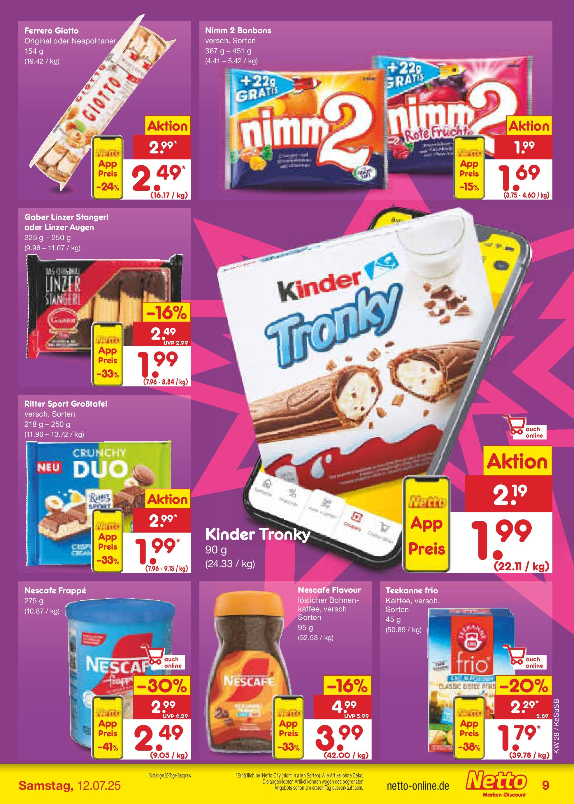 Netto Marken-Discount prospekt Kruft (ab 07.07.2025) » Angebote | Seite: 10 | Produkte: Nescafe, Ritter sport, Teekanne Netto Marken-Discount prospekt Kruft (ab 07.07.2025) » Angebote | Seite: 10 | Produkte: Nescafe, Ritter sport, Teekanne
