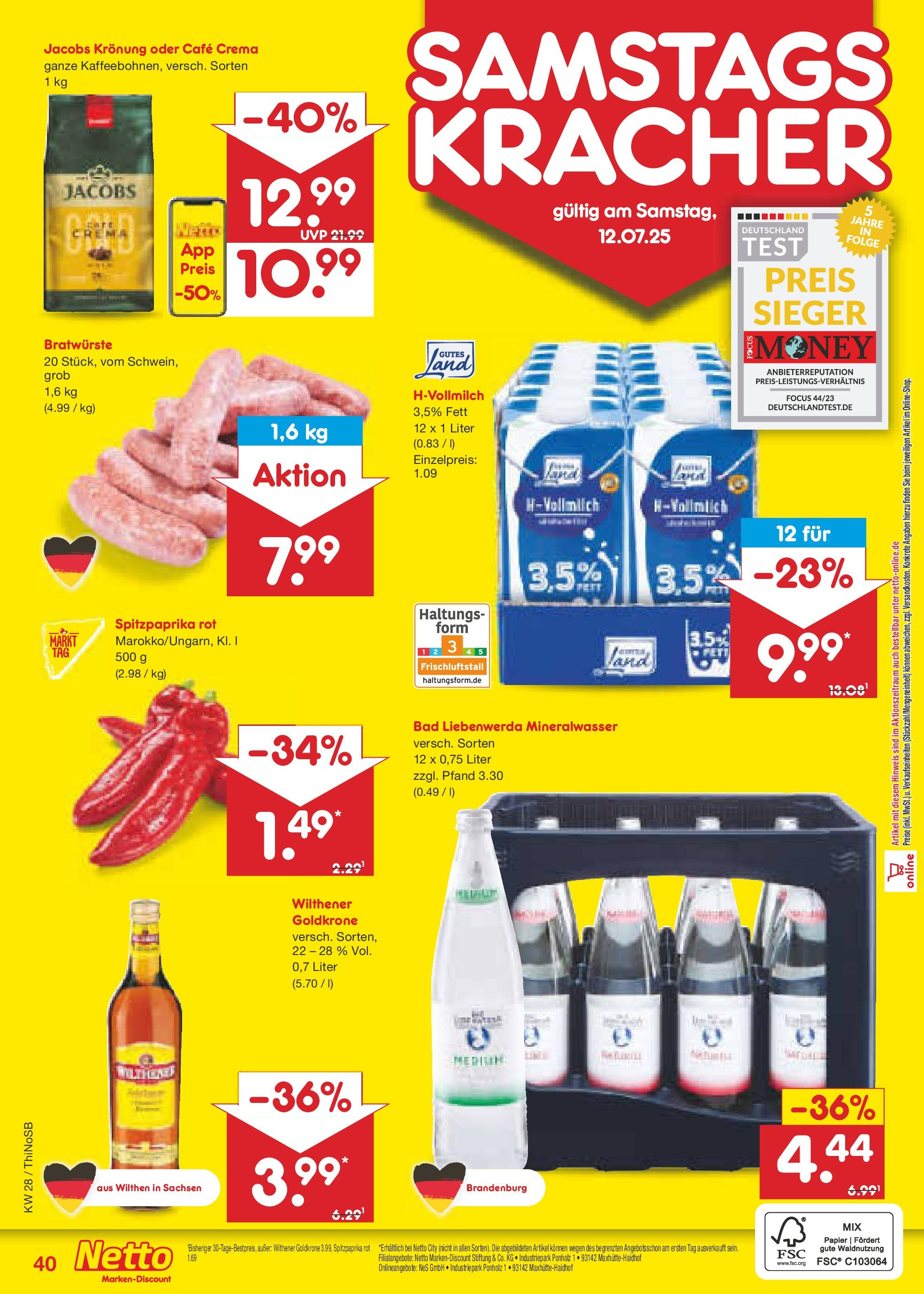 Netto Marken-Discount prospekt Spremberg (ab 07.07.2025) » Angebote | Seite: 58 | Produkte: Wilthener, Bad, Mineralwasser Netto Marken-Discount prospekt Spremberg (ab 07.07.2025) » Angebote | Seite: 58 | Produkte: Wilthener, Bad, Mineralwasser