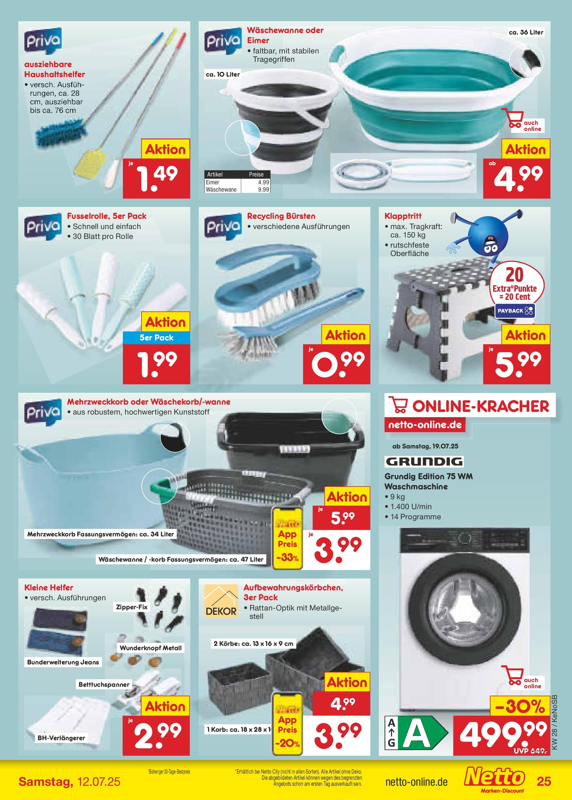 Netto Marken-Discount prospekt Bonn (ab 07.07.2025) » Angebote | Seite: 39 | Produkte: Korb, Waschmaschine, Jeans Netto Marken-Discount prospekt Bonn (ab 07.07.2025) » Angebote | Seite: 39 | Produkte: Korb, Waschmaschine, Jeans