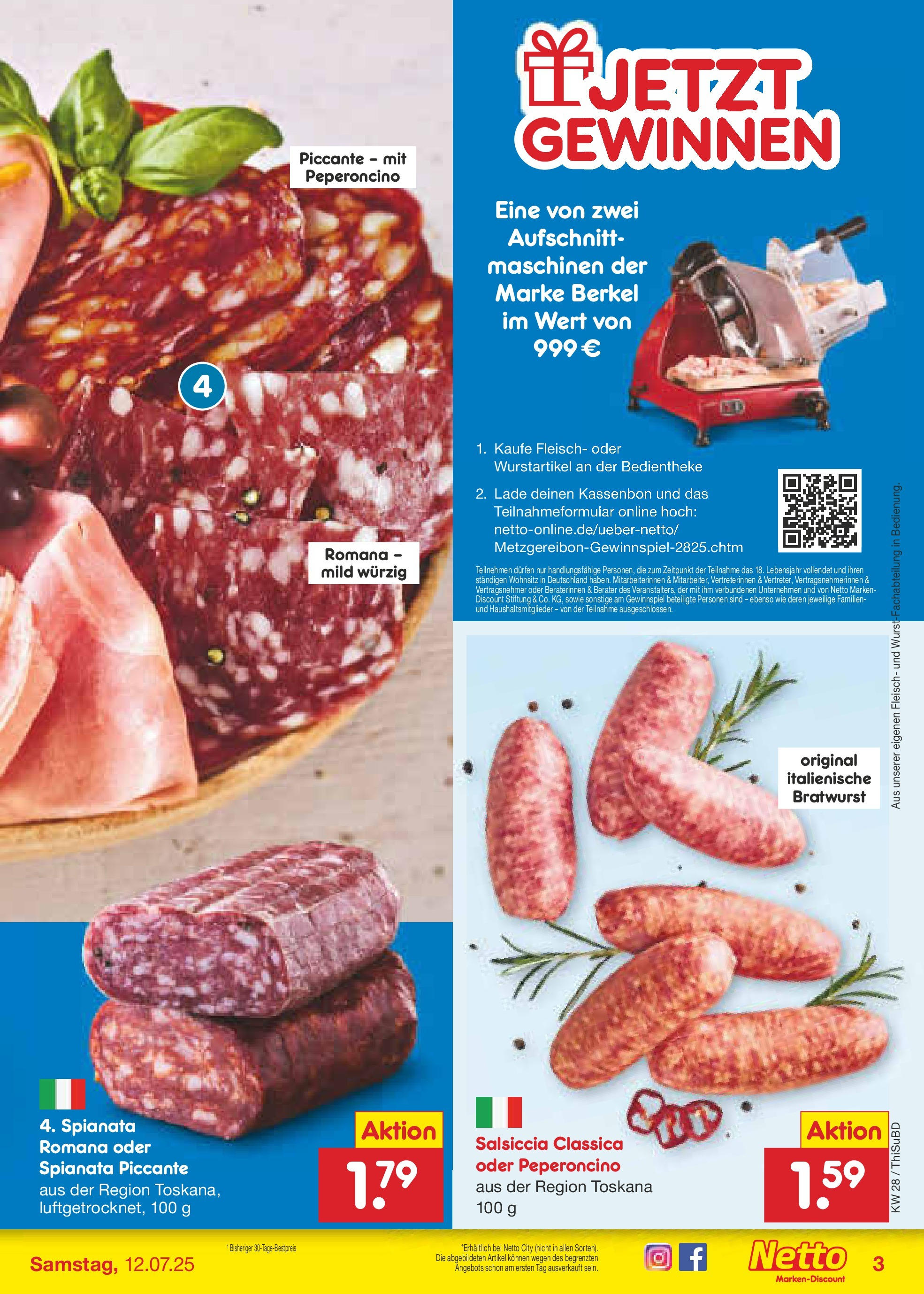 Netto Marken-Discount prospekt Thiendorf (ab 07.07.2025) » Angebote | Seite: 61 | Produkte: Bratwurst, Fleisch Netto Marken-Discount prospekt Thiendorf (ab 07.07.2025) » Angebote | Seite: 61 | Produkte: Bratwurst, Fleisch