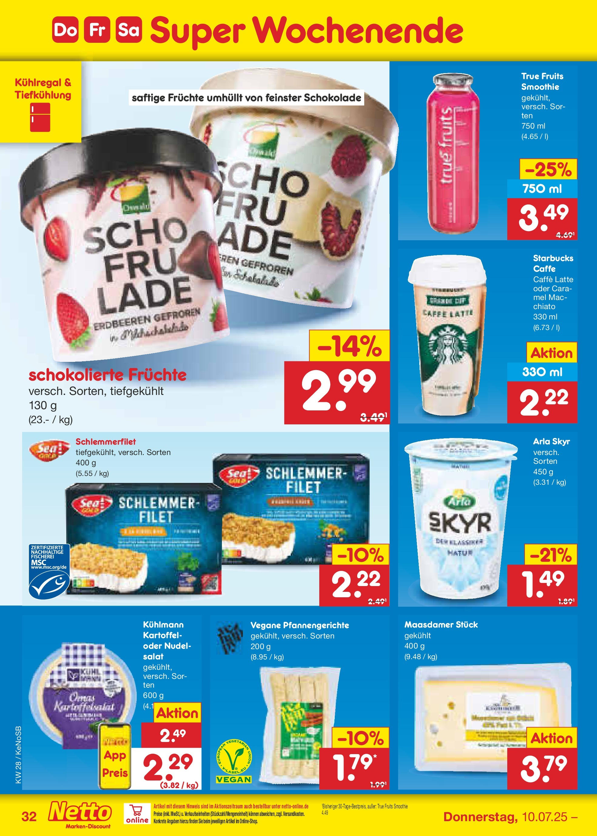 Netto Marken-Discount prospekt Bonn (ab 07.07.2025) » Angebote | Seite: 48 | Produkte: Schokolade, Skyr, Erdbeeren, Salat Netto Marken-Discount prospekt Bonn (ab 07.07.2025) » Angebote | Seite: 48 | Produkte: Schokolade, Skyr, Erdbeeren, Salat