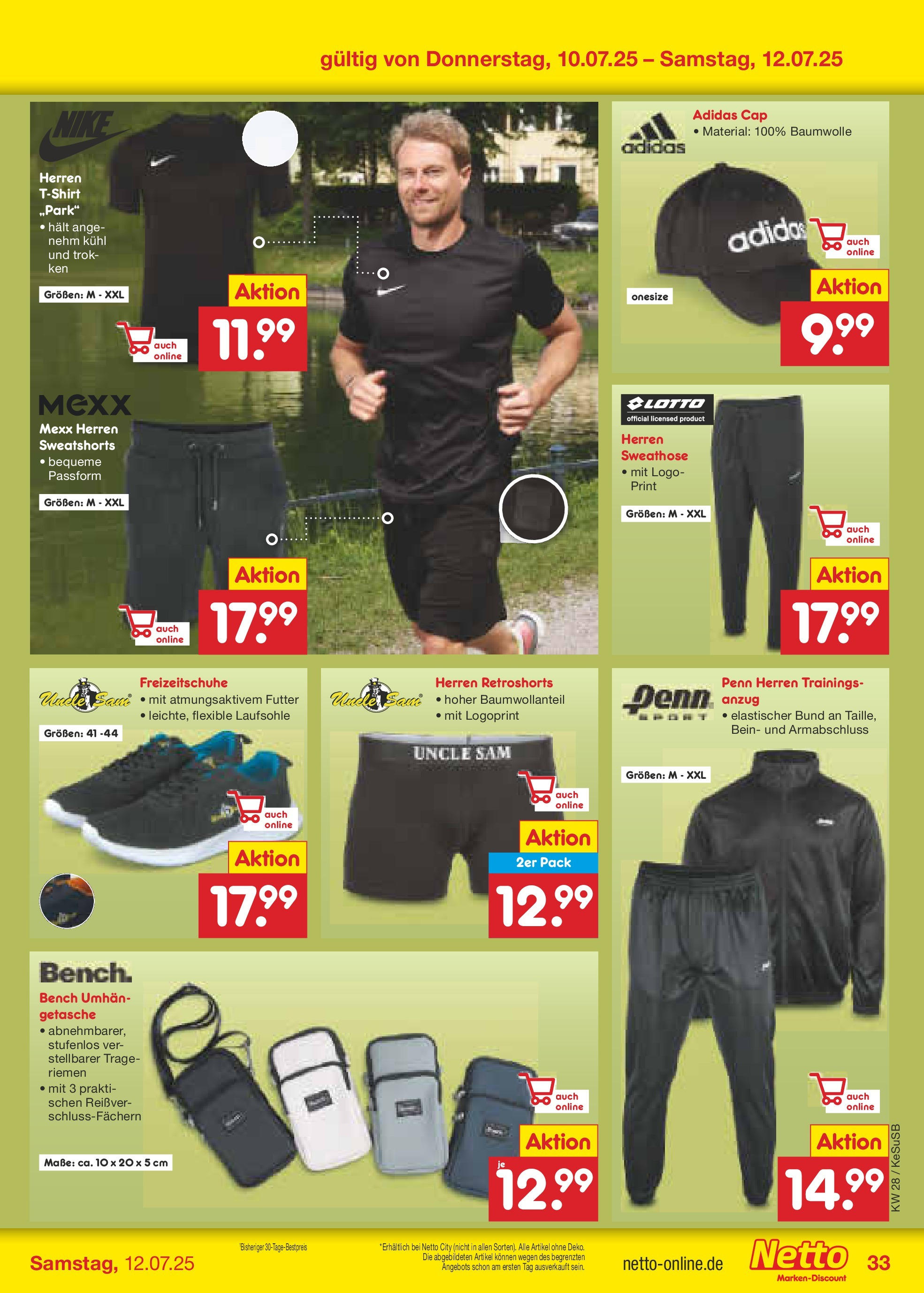 Netto Marken-Discount prospekt Kruft (ab 07.07.2025) » Angebote | Seite: 48 | Produkte: Sweathose, T-Shirt, Sweatshorts, Anzug Netto Marken-Discount prospekt Kruft (ab 07.07.2025) » Angebote | Seite: 48 | Produkte: Sweathose, T-Shirt, Sweatshorts, Anzug