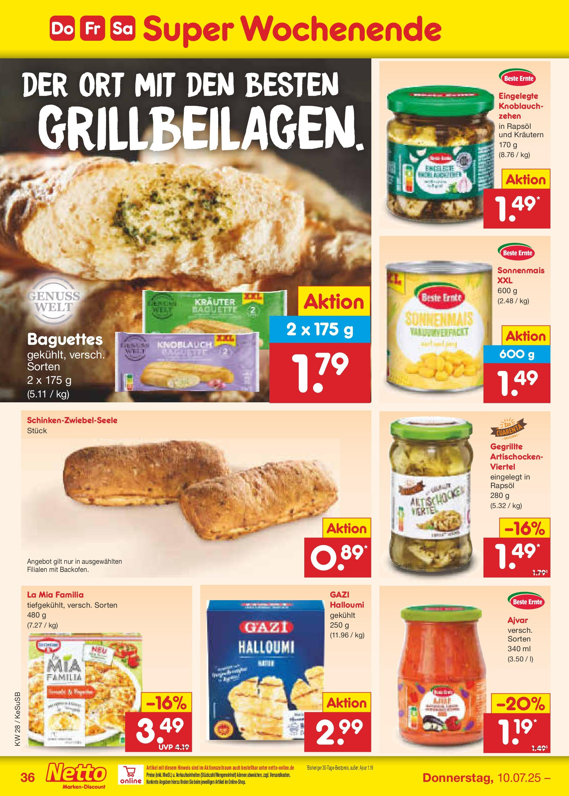 Netto Marken-Discount prospekt Kruft (ab 07.07.2025) » Angebote | Seite: 51 | Produkte: Rapsöl, Baguette, Knoblauch Netto Marken-Discount prospekt Kruft (ab 07.07.2025) » Angebote | Seite: 51 | Produkte: Rapsöl, Baguette, Knoblauch