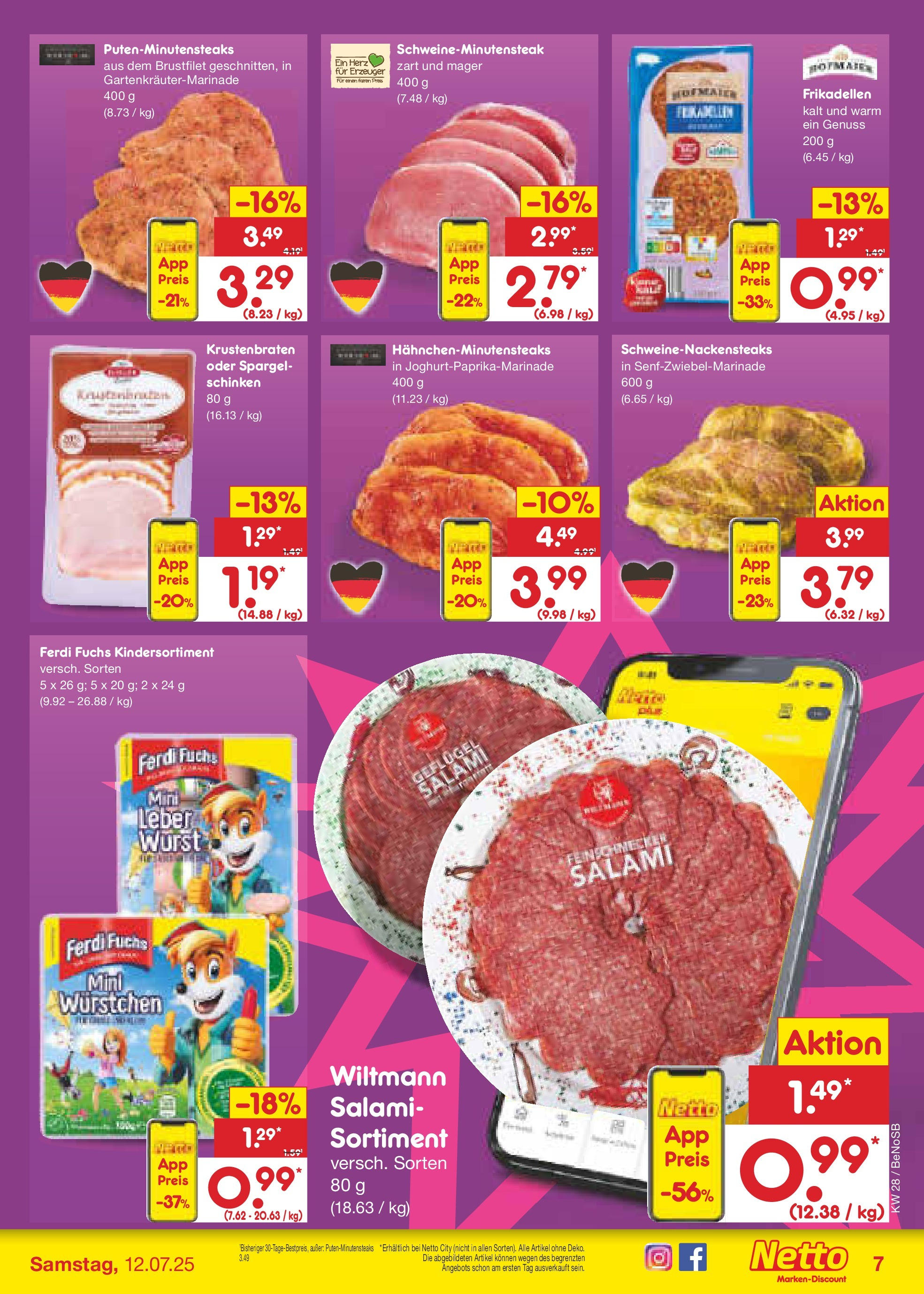 Netto Marken-Discount prospekt Bergen Auf Rügen (ab 06.07.2025) » Angebote | Seite: 9 | Produkte: Krustenbraten, Spargel, Wurst, Schinken Netto Marken-Discount prospekt Bergen Auf Rügen (ab 06.07.2025) » Angebote | Seite: 9 | Produkte: Krustenbraten, Spargel, Wurst, Schinken