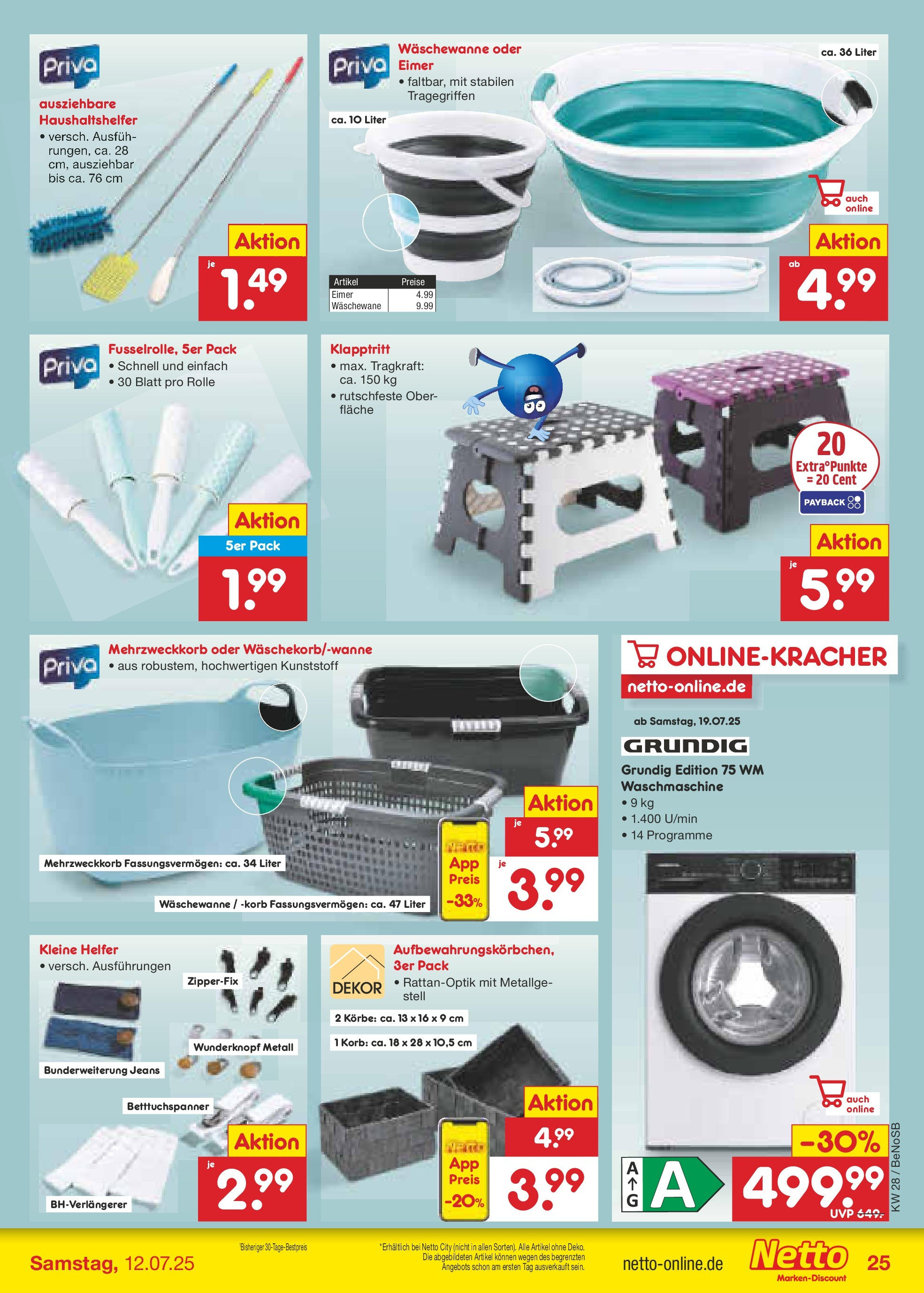 Netto Marken-Discount prospekt Bergen Auf Rügen (ab 06.07.2025) » Angebote | Seite: 39 | Produkte: Korb, Waschmaschine, Jeans Netto Marken-Discount prospekt Bergen Auf Rügen (ab 06.07.2025) » Angebote | Seite: 39 | Produkte: Korb, Waschmaschine, Jeans