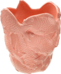 BOLTZE Übertopf aus Keramik "Fische", peach (22x19 cm)
