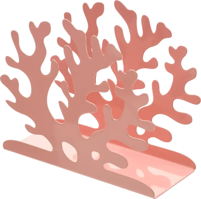 BOLTZE Serviettenhalter aus Metall "Koralle", peach (15x6,3x12,7 cm)