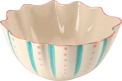 dm home Salatschüssel aus Keramik "Muschel", blau/weiß (25x12 cm)