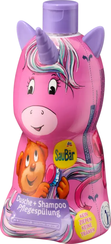 SauBär Kinder Shampoo, Duschgel & Spülung 3in1 Einhorn