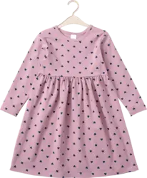 ALANA Kleid Pro Climate mit Herz-Muster, lila, Gr. 110