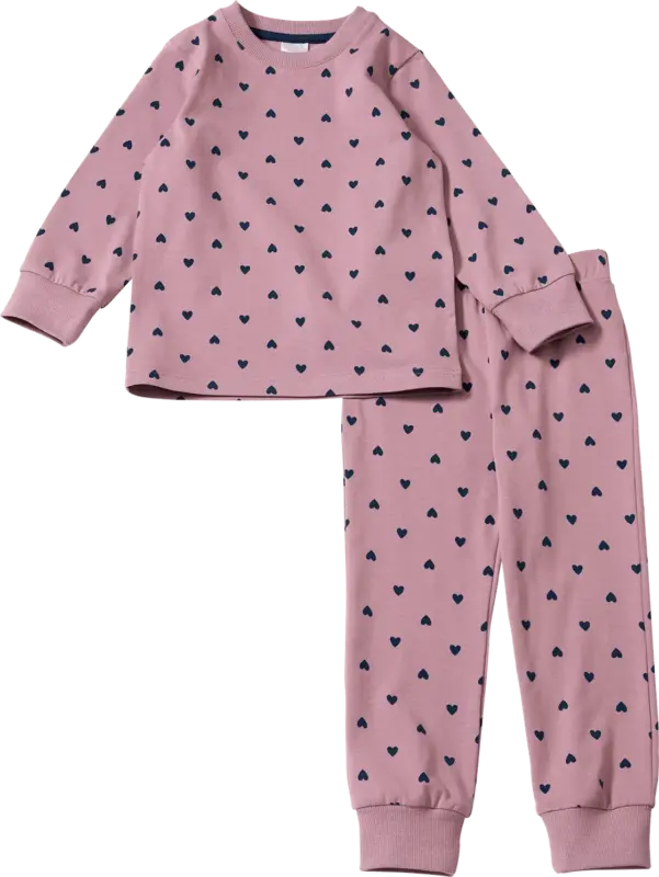 ALANA Schlafanzug Pro Climate mit Herz-Muster, lila, Gr. 92