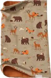 ALANA Loop Schal Pro Climate mit Waldtier-Muster, braun & grün