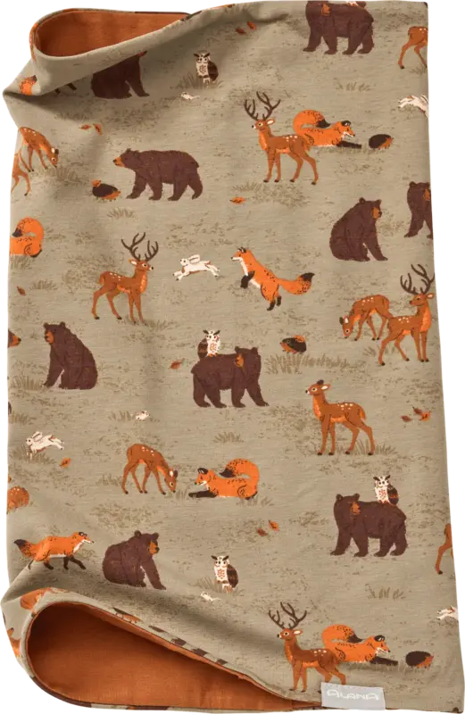 ALANA Loop Schal Pro Climate mit Waldtier-Muster, braun & grün