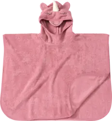 ALANA Badeponcho mit 3D-Einhorn-Applikation & Ärmel, rosa, Gr. 0, ca. 1 - 4 Jahre