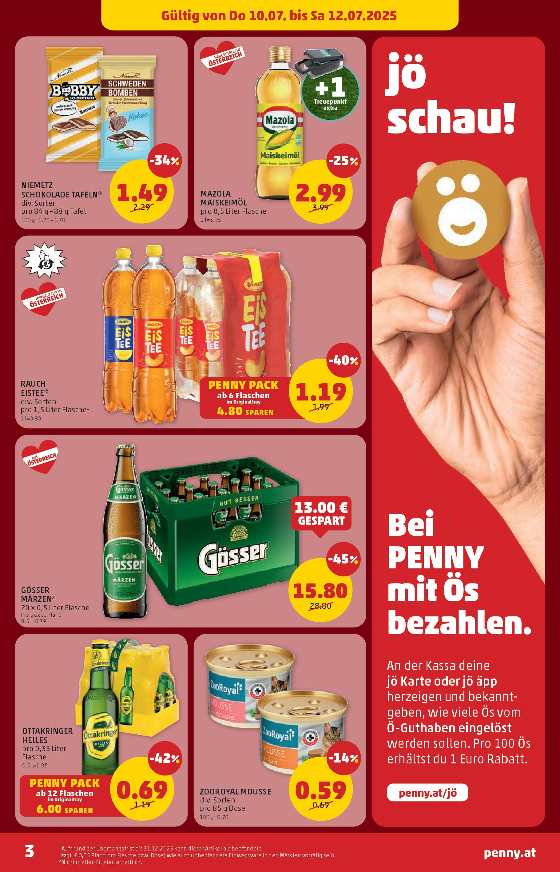 Penny Markt Flugblatt ab (10.07.2025) - Angebote, Prospekt | Seite: 3 | Produkte: Schokolade