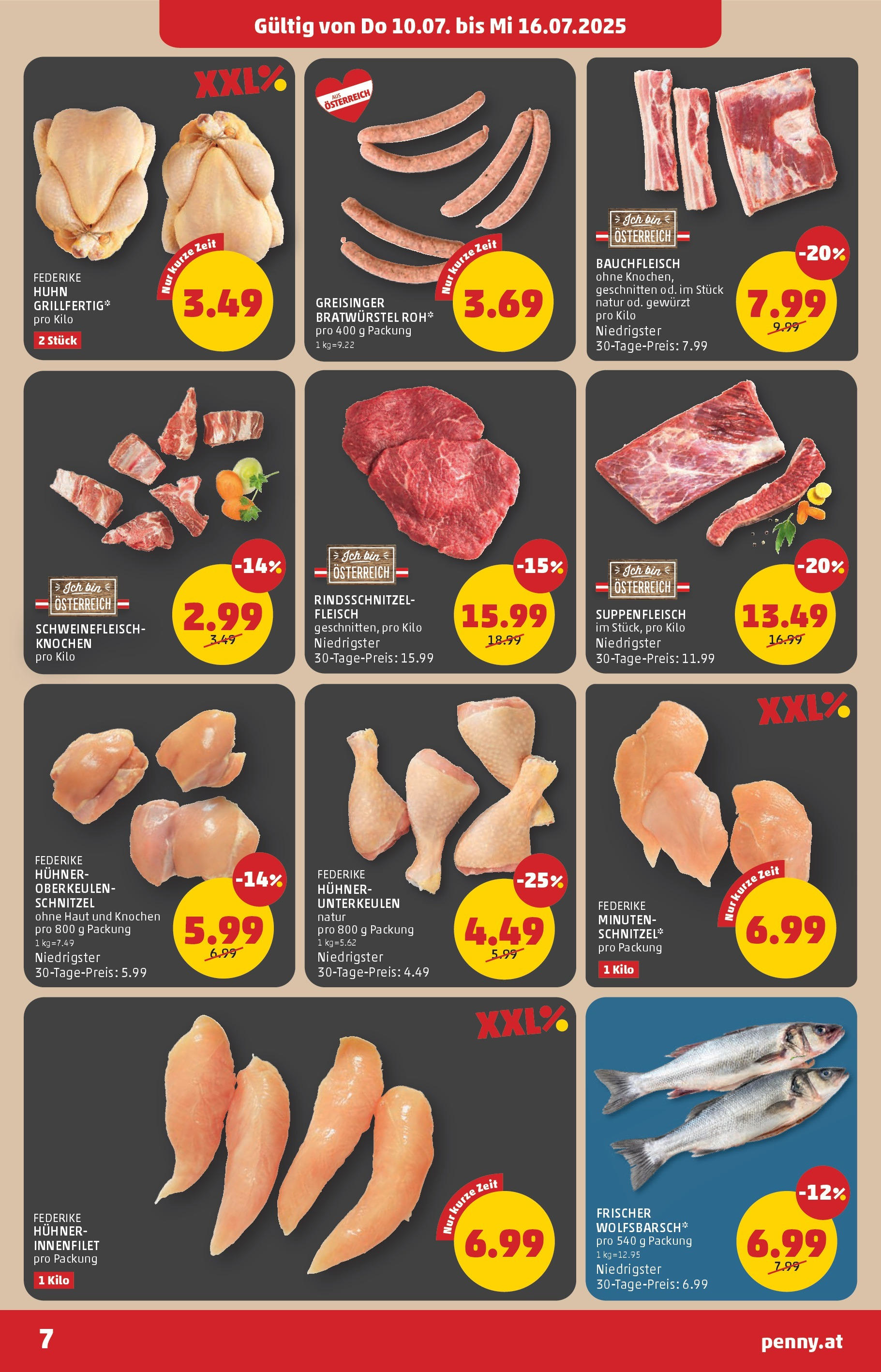 Penny Markt Flugblatt ab (10.07.2025) - Angebote, Prospekt | Seite: 7 | Produkte: Schweinefleisch