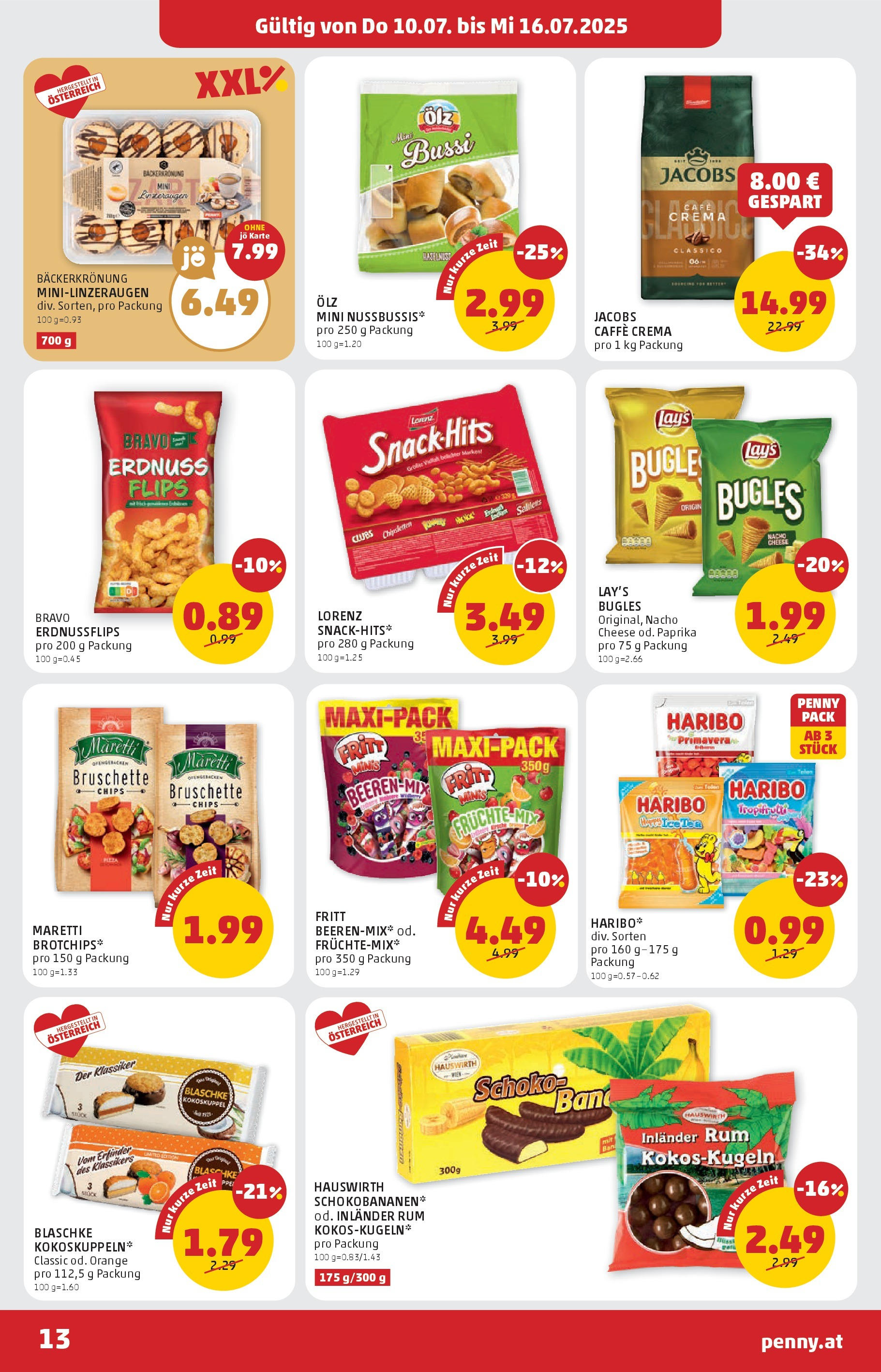 Penny Markt Flugblatt ab (10.07.2025) - Angebote, Prospekt | Seite: 13 | Produkte: Chips