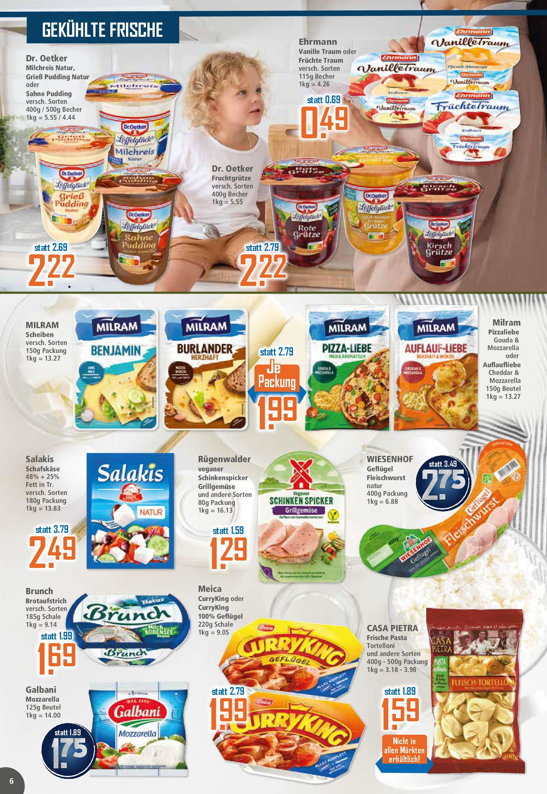 Klaas & Kock - K+K: Wochenangebote (ab 13.07.2025) zum Blättern | Seite: 6 | Produkte: Mozzarella, Pudding, Salakis, Schafskase
