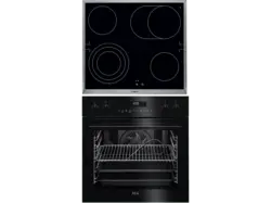 AEG EPS635220B 8000 AssistedCooking, Herdset inkl. Herdgesteuerten Kochfeld (Strahlungsheizungskochfeld, A+, 71 l)