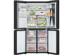 LG Electronics GMG861EPAE Multi-Door mit InstaView®, Side by Side, Kühl- und Gefrierkombination (508 l, E, 1787 mm hoch, Essence Matte Black)