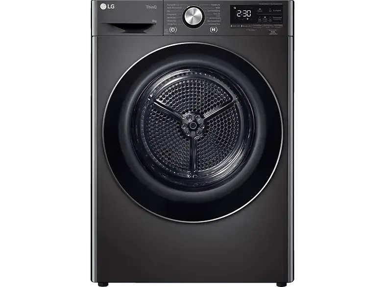 LG Electronics RT80V9B Wärmepumpentrockner (8 kg, C, 62 dB(A)), Schwarz)
