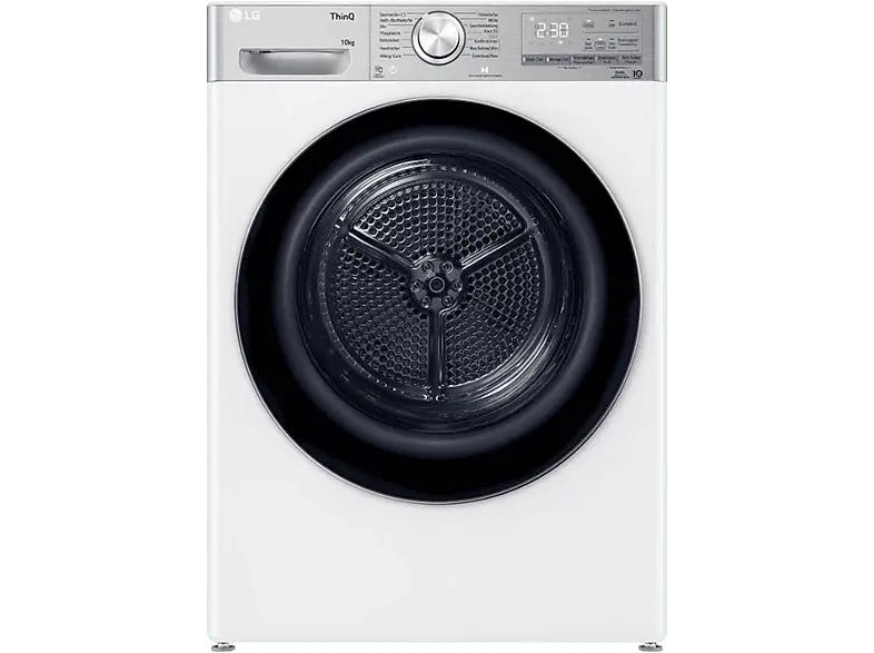 LG Electronics V9A2XT Wärmepumpentrockner (10 kg, C, 62 dB(A)), Weiß)