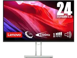 LENOVO L24i-4B 23,8 Zoll Monitor, Full-HD, 1 ms Reaktionszeit, 250 cd/m², 100 Hz, Cloud Grey