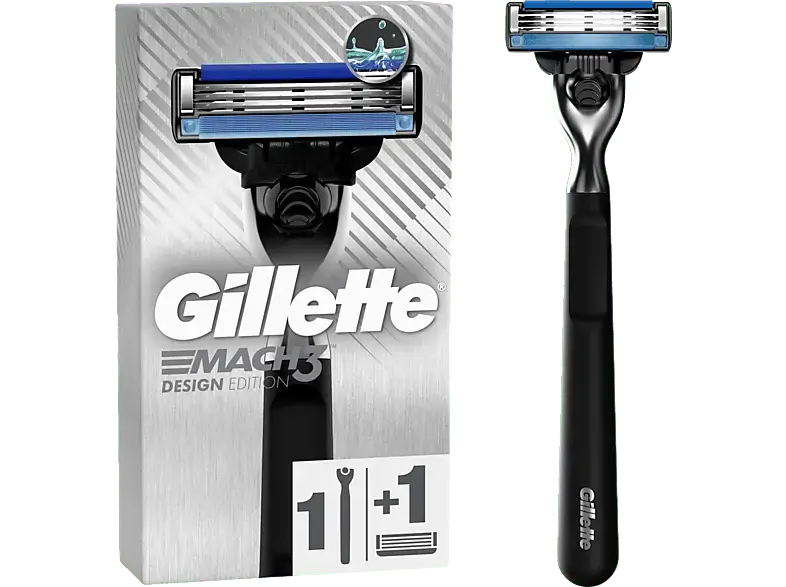 Gillette Mach 3 Design Edition Handteill + 1 Klinge; Rasierer
